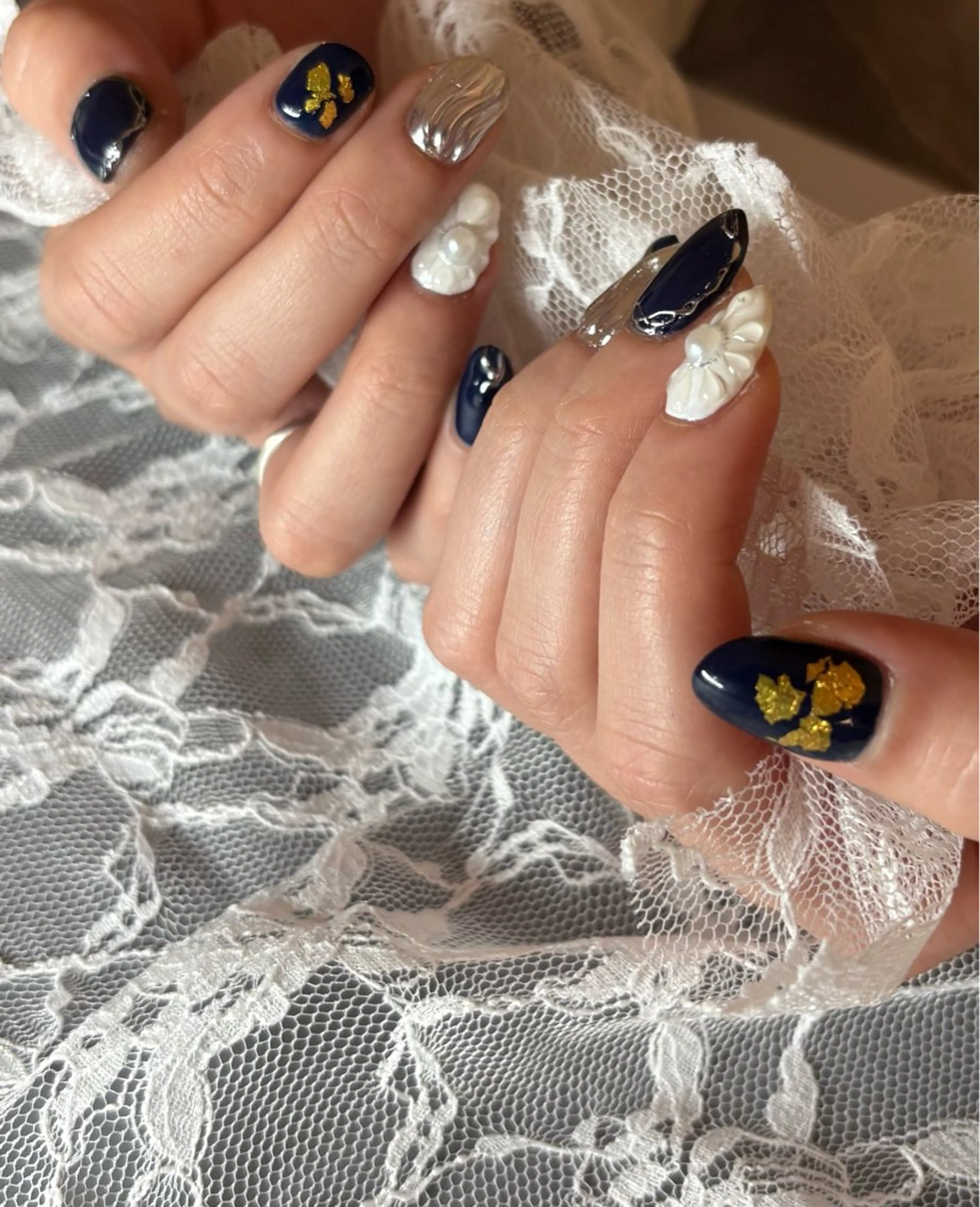 ネイル 卒業式 持ち込み 自宅サロン mArsのネイルデザイン