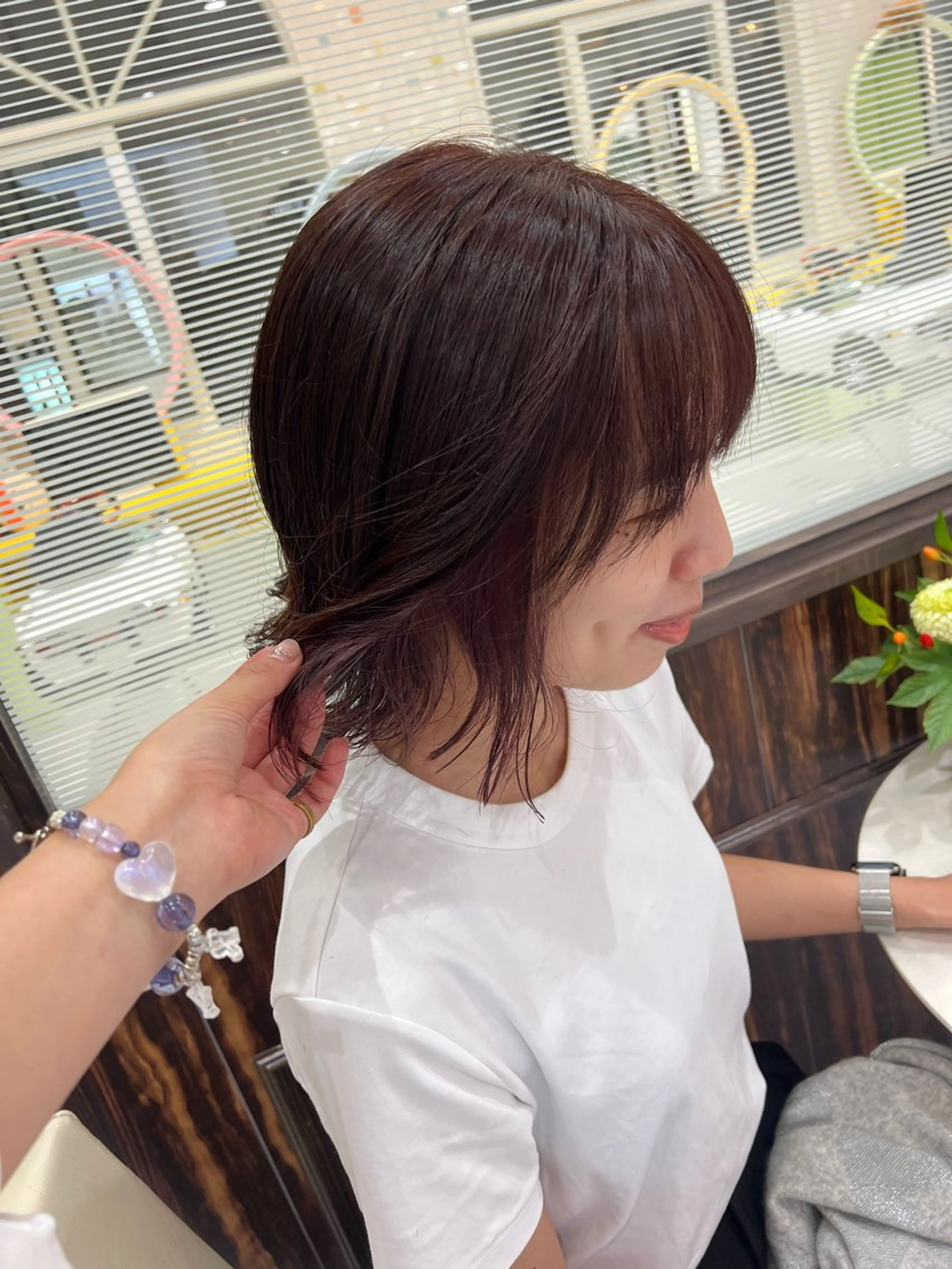 ミディアム カラー カット ヘアカラー トリートメント 立川🫧似合わせ 艶髪✨あんどうゆうかのヘアスタイル