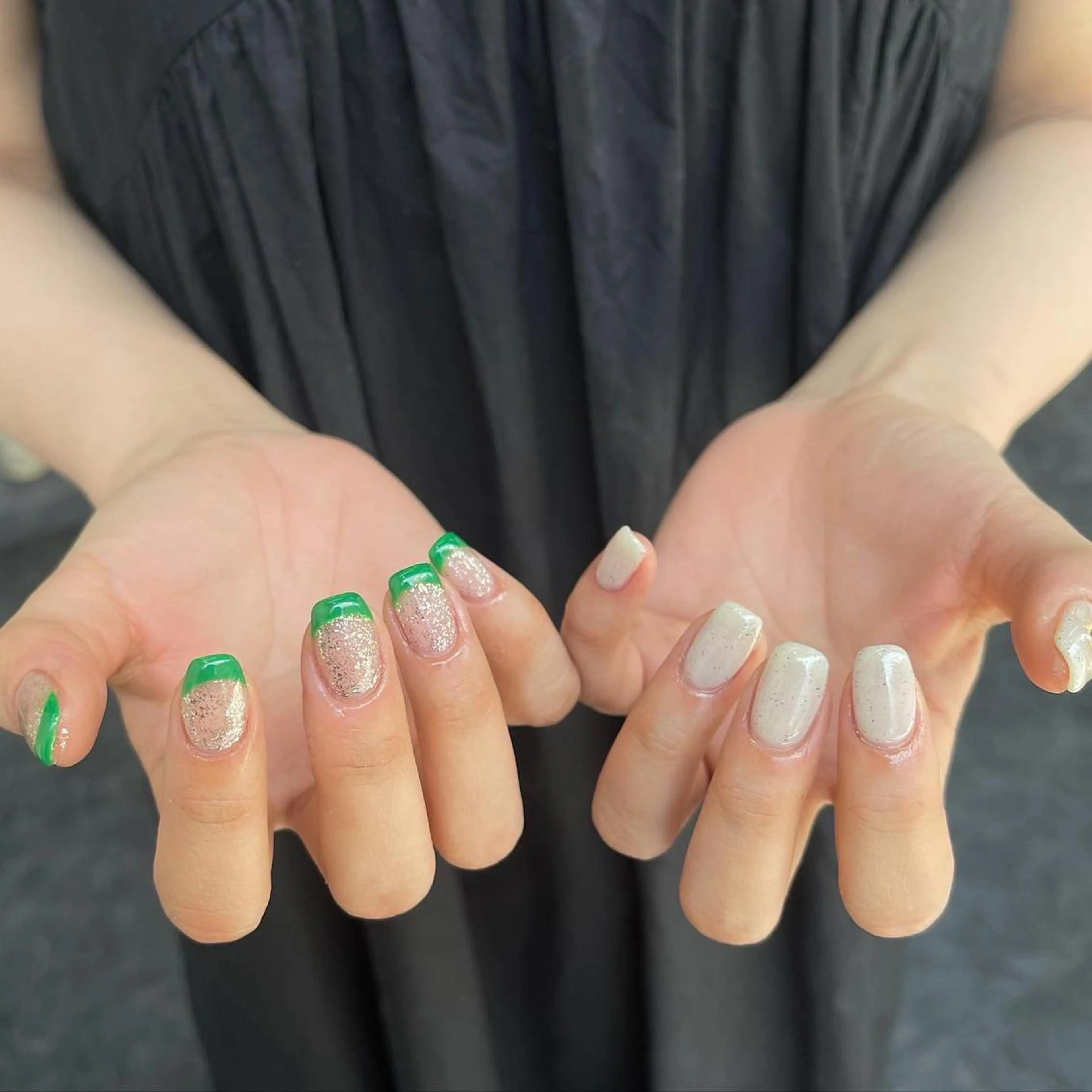 ネイル フレンチネイル マグネットネイル ニュアンスネイル ワンカラーネイル ハンドネイル GRANDE大須 Cecil💜のネイルデザイン