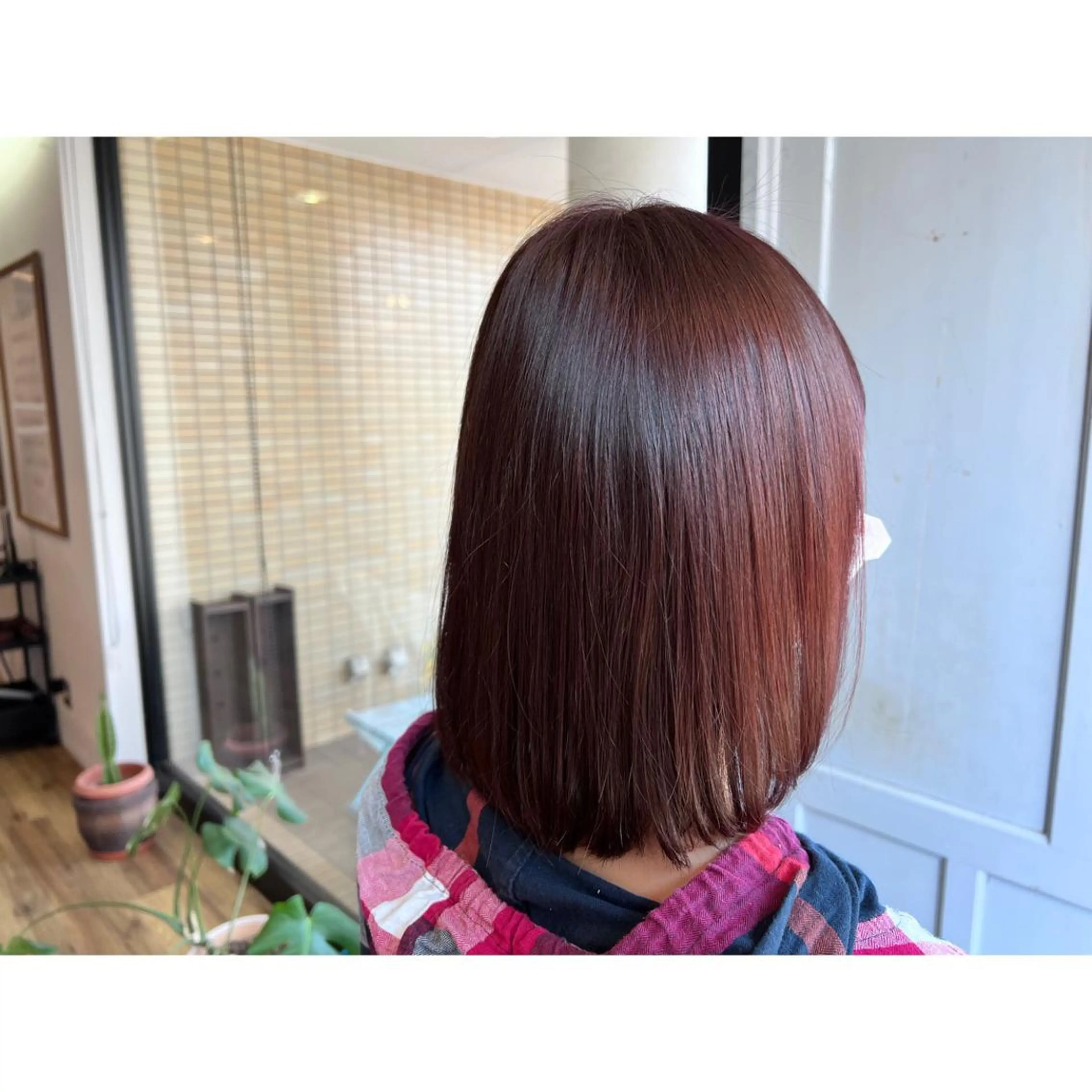 ミディアム カラー ピンクカラー ヘアカラー トリートメント ツキダテ ユイのヘアスタイル