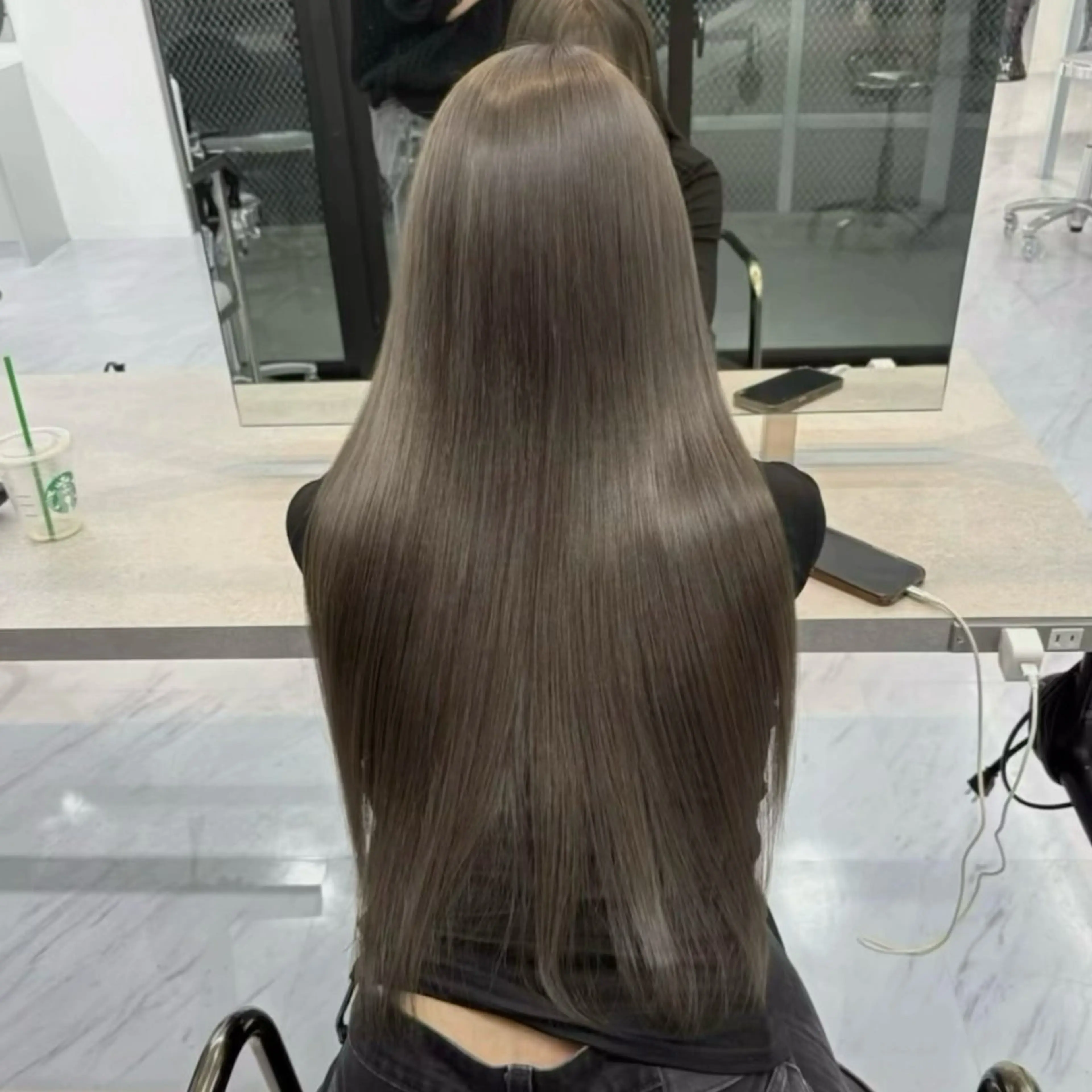 【12月限定🩵】透明感ケアカラー＋AMASIA premium TR《人気No.1メニュー☘️》の写真