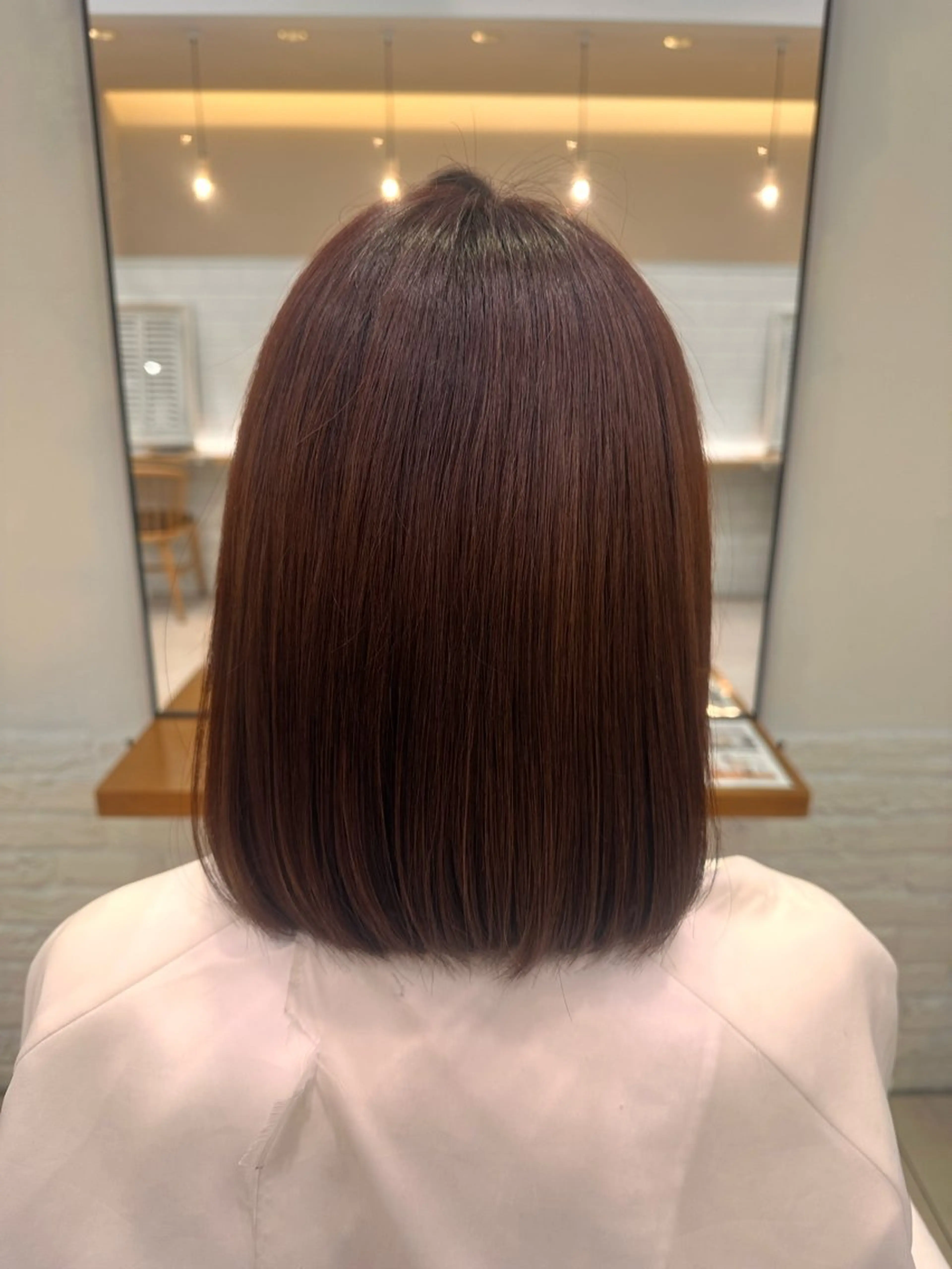 ミディアム 縮毛矯正 久後清斗 クゴサヤトのヘアスタイル