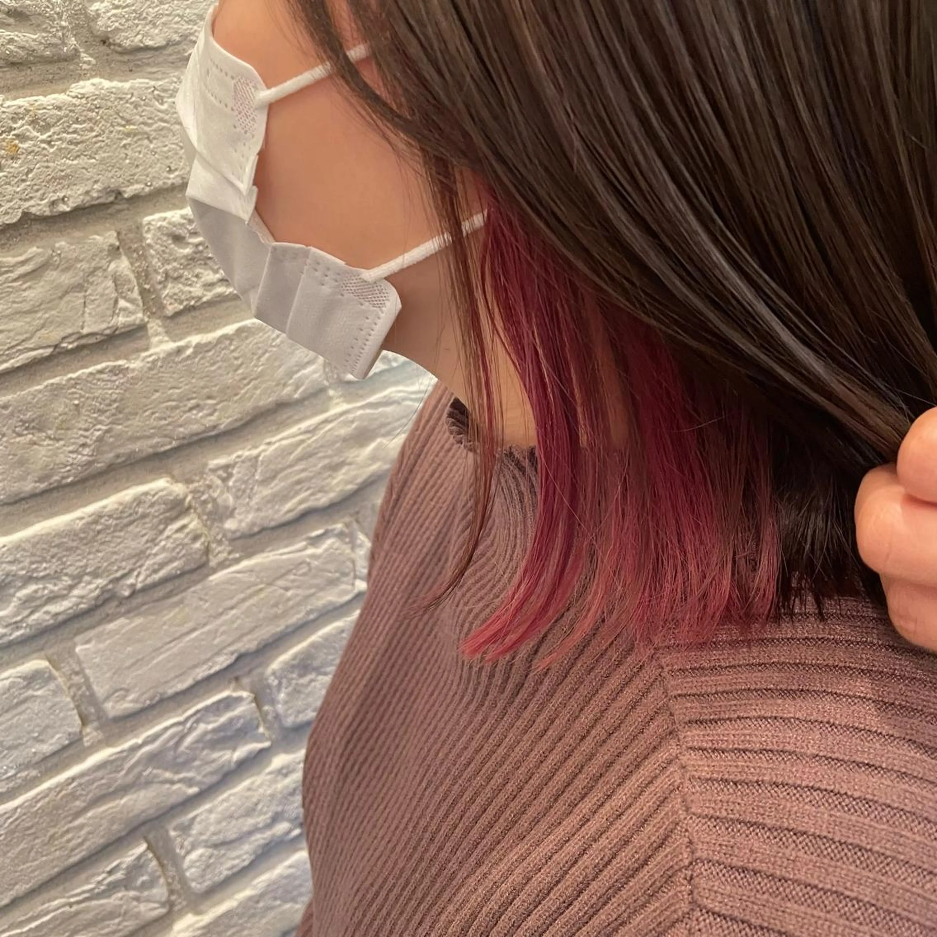 ミディアム カラー ピンクカラー バイオレットカラー erina💖 CLUTCH天王寺のヘアスタイル