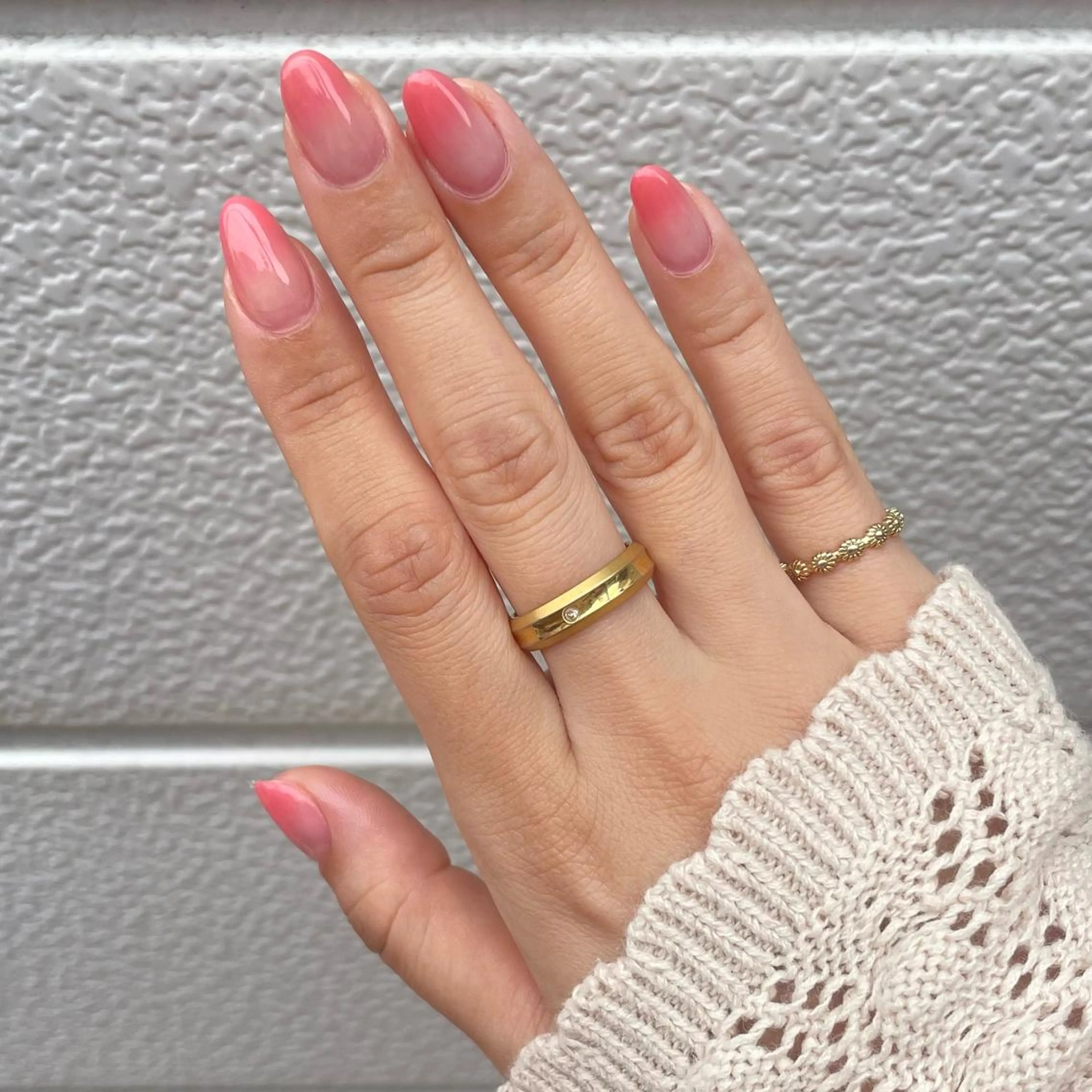 ネイル ジェルネイル グラデーション ピンク daisy lash天王寺　池阪のマツエク・マツパデザイン