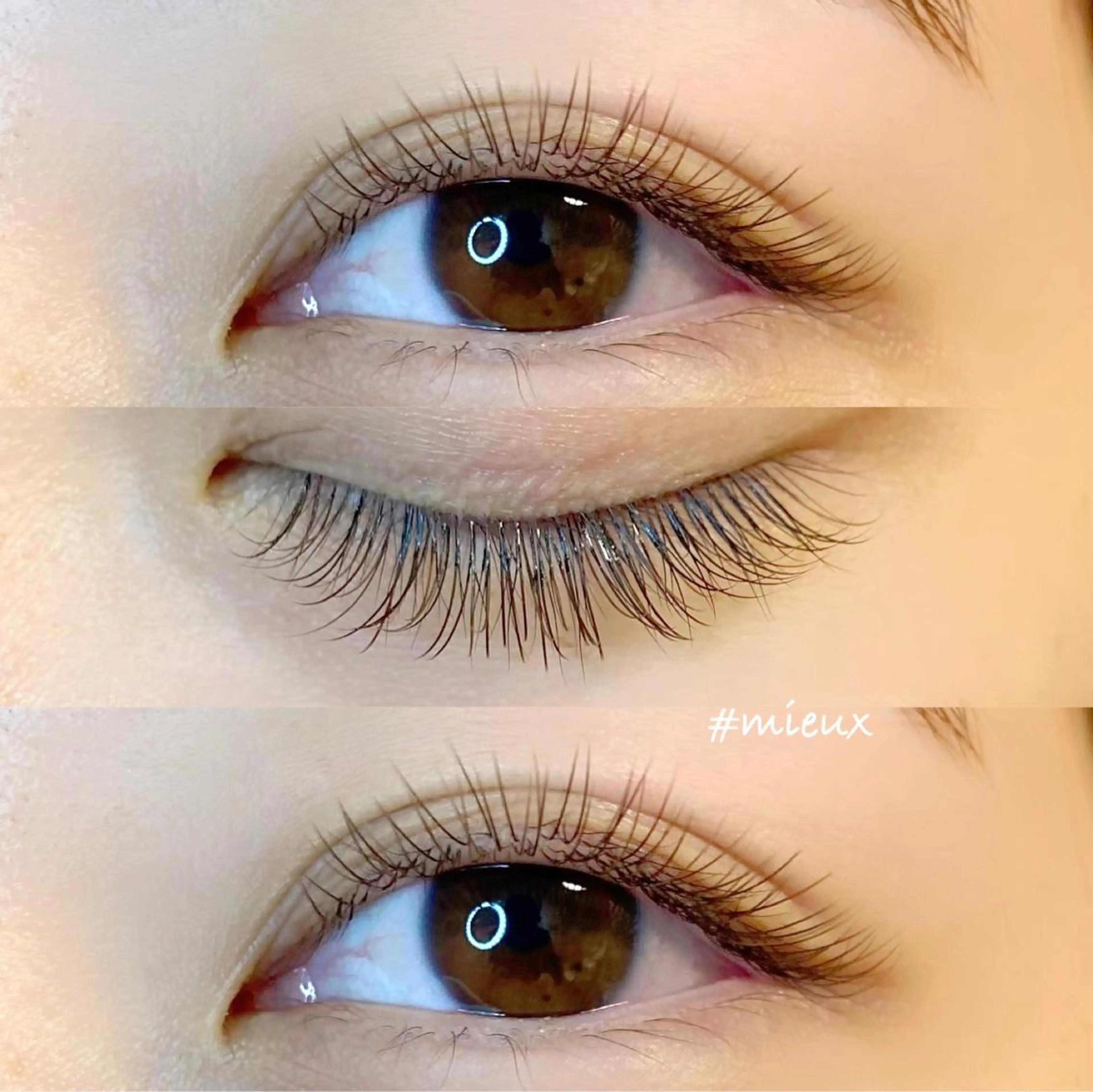 マツエク・マツパ カラーマツエク フラットラッシュ ナチュラル マツエク mieux _パリエク♡LED♡のマツエク・マツパデザイン