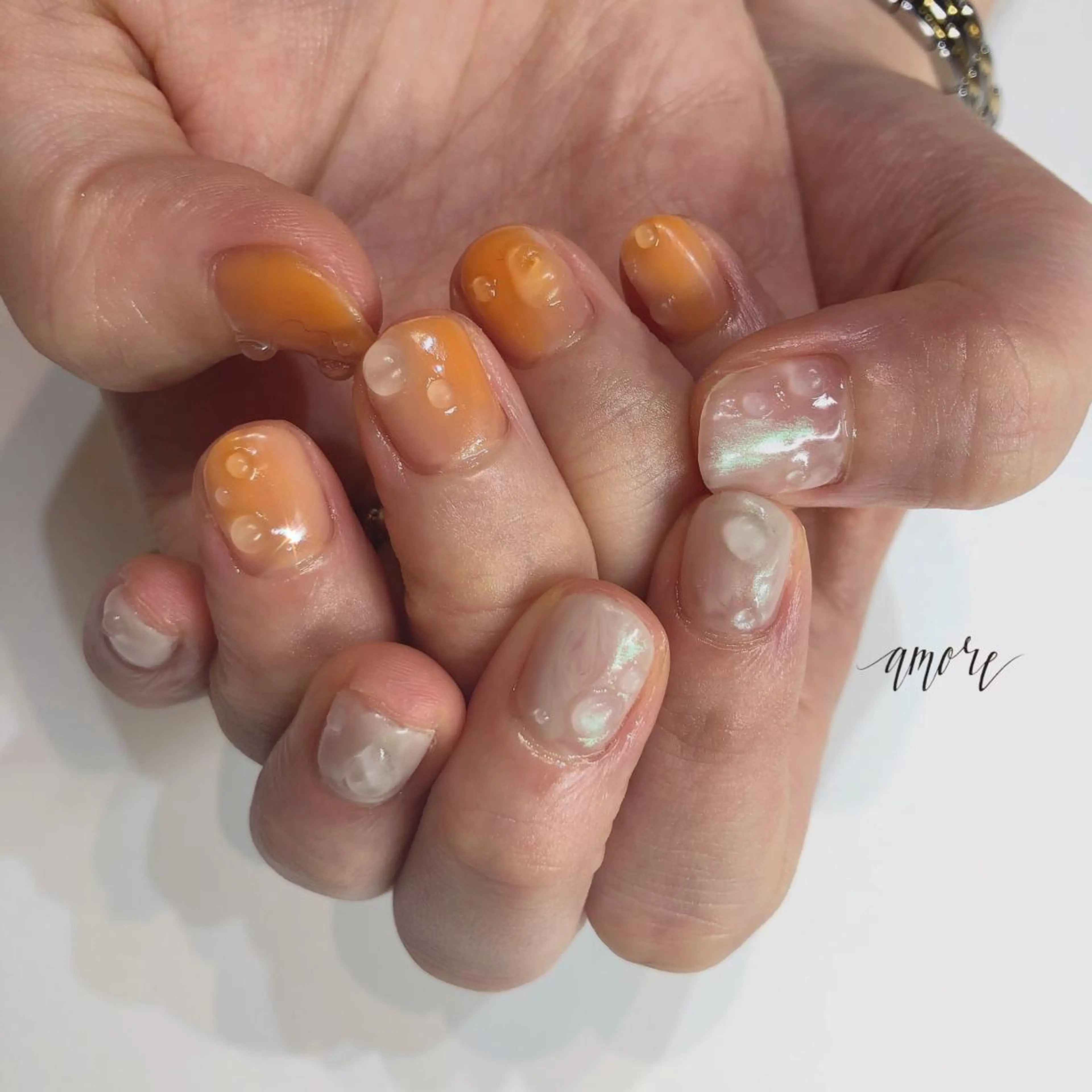 ネイル ジェルネイル ミラーネイル ニュアンスネイル 春ネイル You kyehwaのネイルデザイン