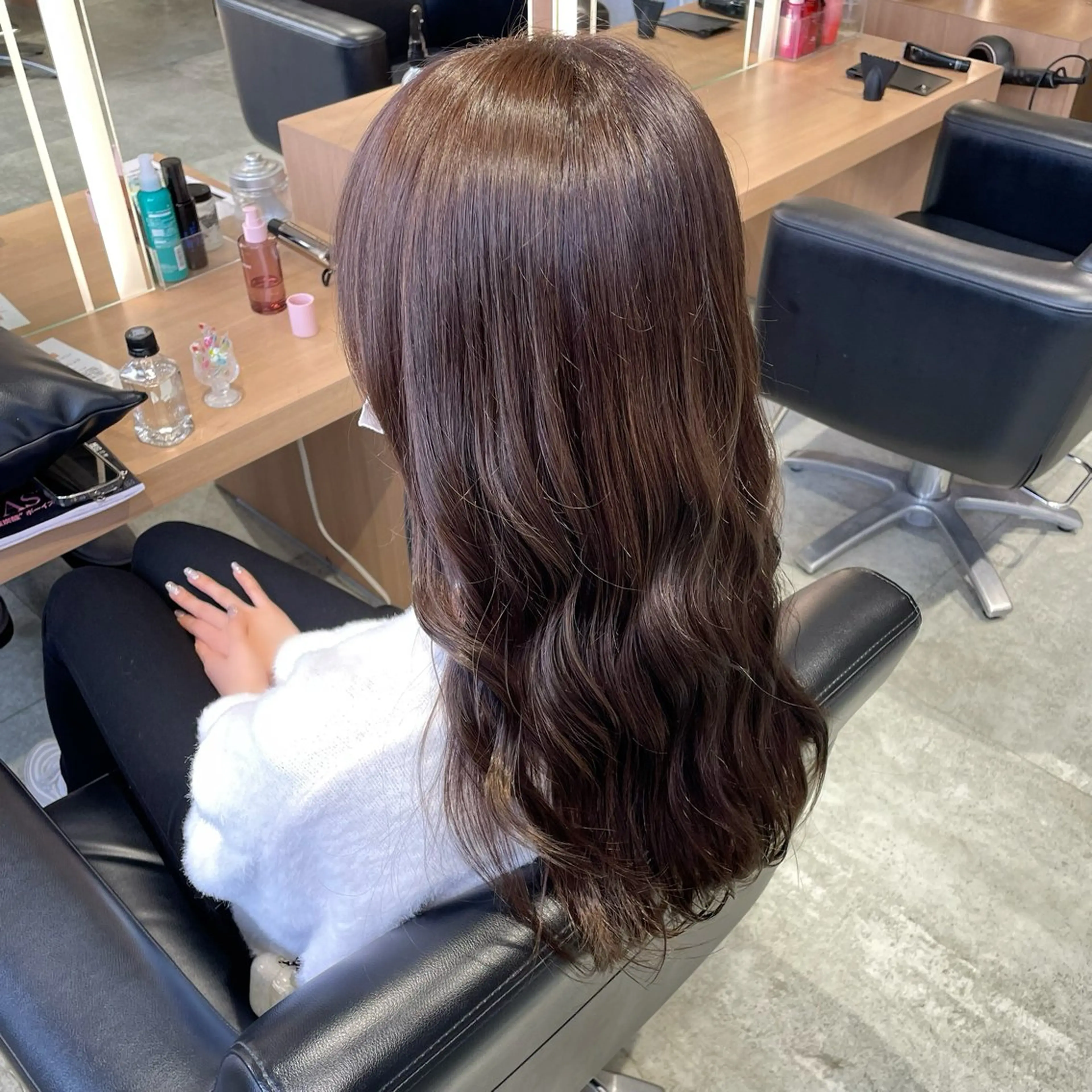 ミディアム カラー 長町/酸性ストレート /曲がる縮毛矯正のヘアスタイル