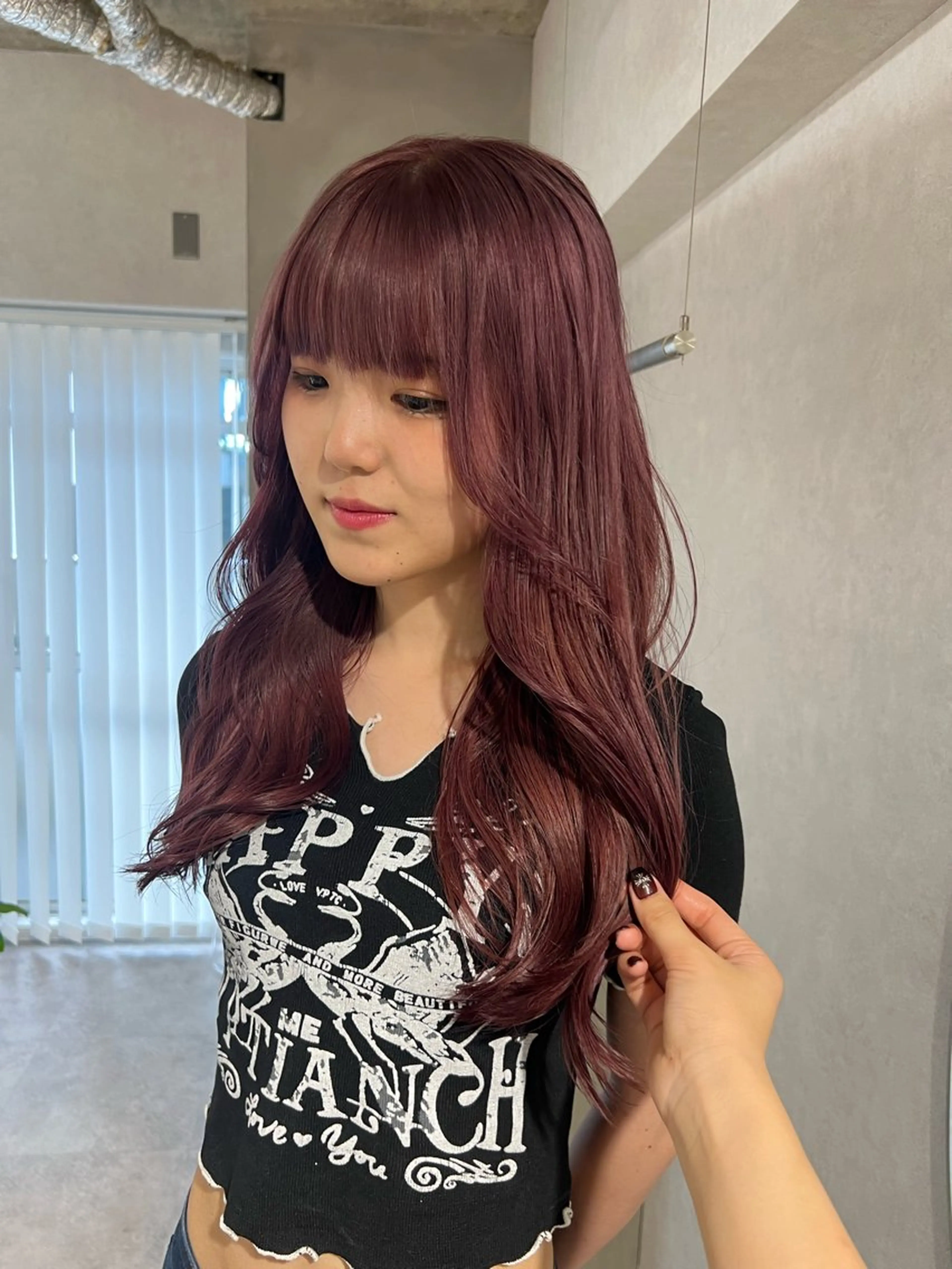 ロング カラー ブリーチ ラベンダーカラー ピンクカラー ピンクラベンダー ヘアカラー 暖色カラー/ブリーチ /名古屋/かのんのヘアスタイル