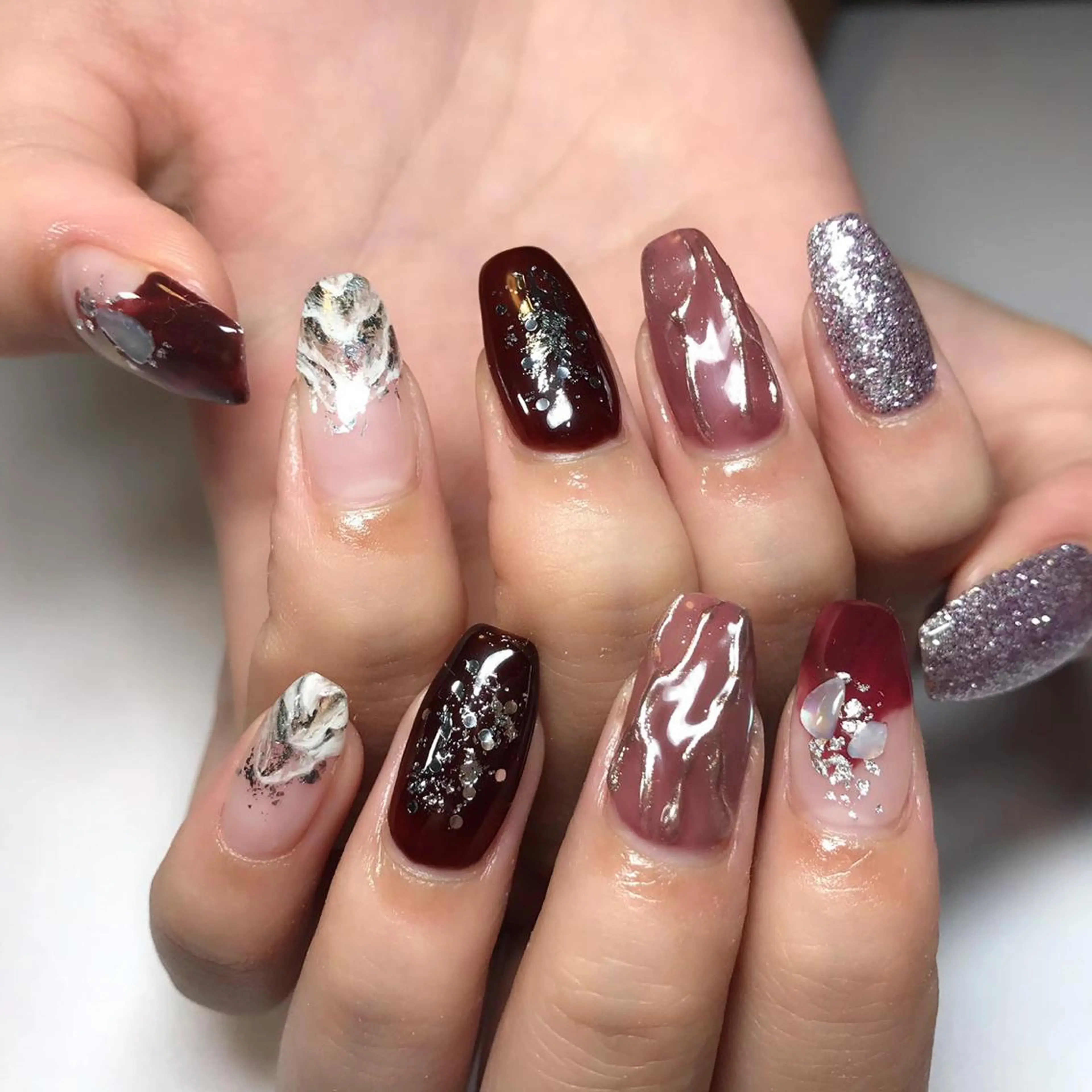 ネイル ミラーネイル 松山 美由紀のネイルデザイン