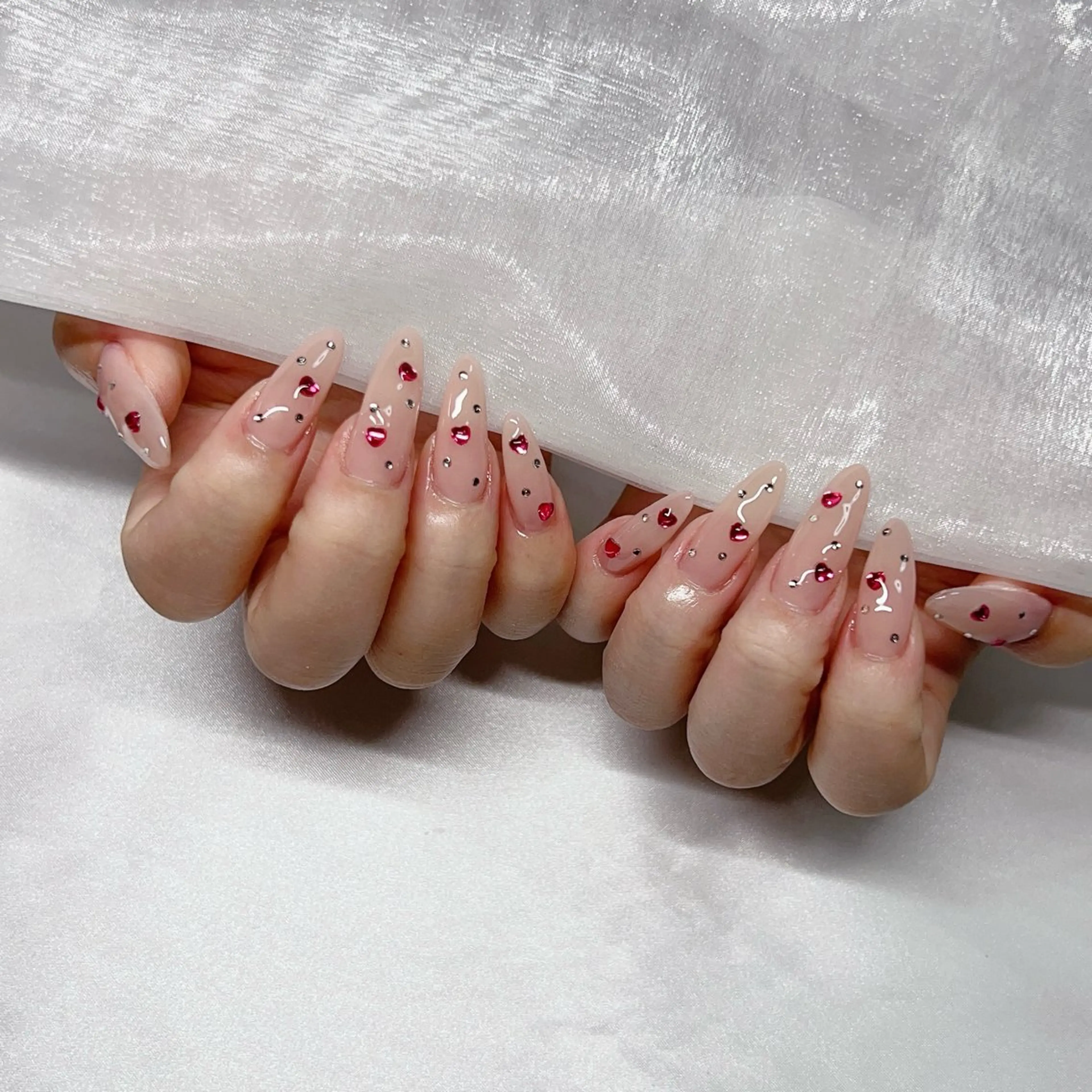 ネイル ジェルネイル 韓国ネイル ラメ(グリッター) マグネットネイル ミラーネイル ハンドネイル -nail salon-Reward所属・nail salon Rewardのネイルデザイン