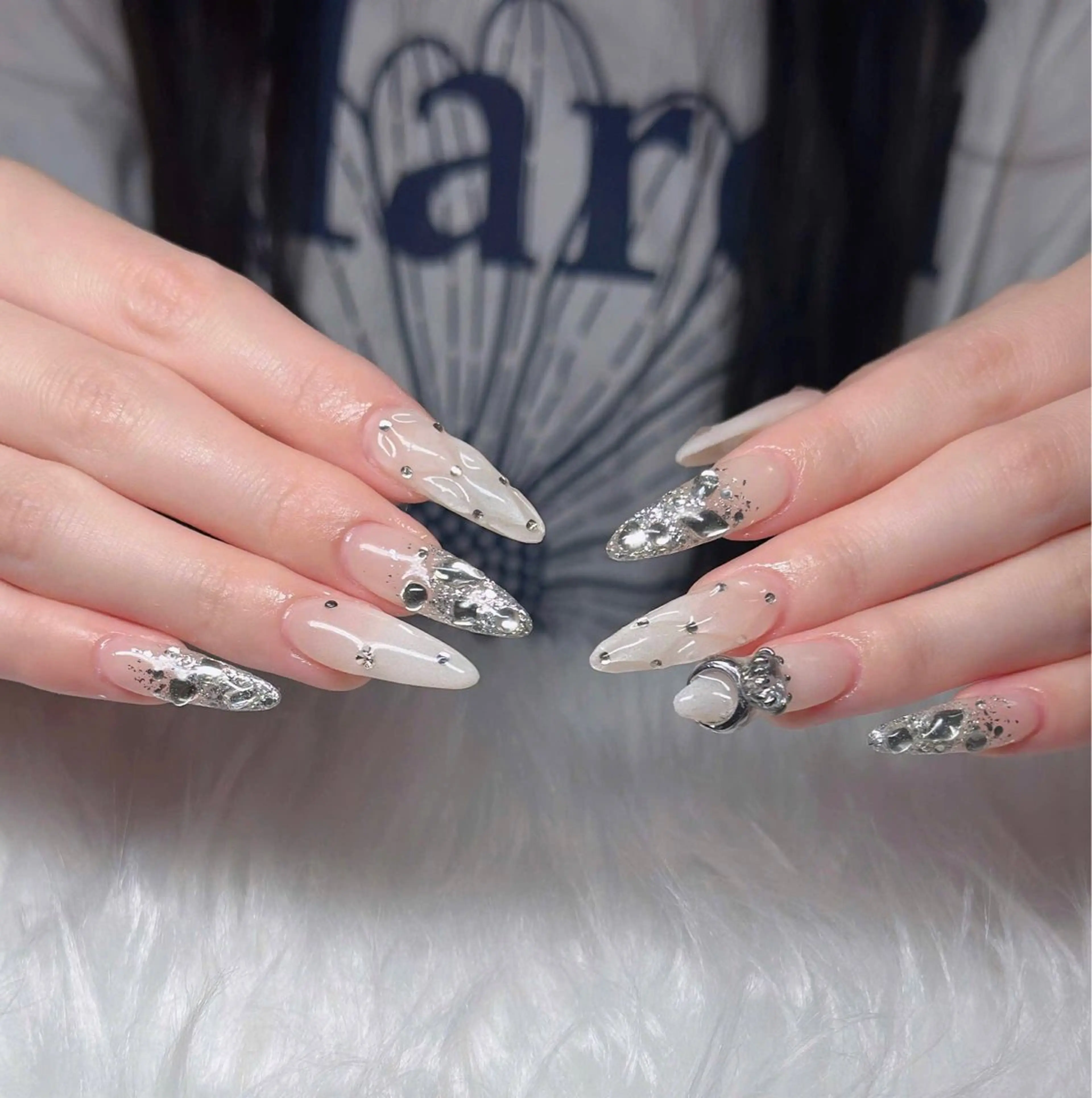 ネイル アートネイル 成人式 ジェルネイル ニュアンスネイル 夏ネイル ハンドネイル neco H.babynailのネイルデザイン