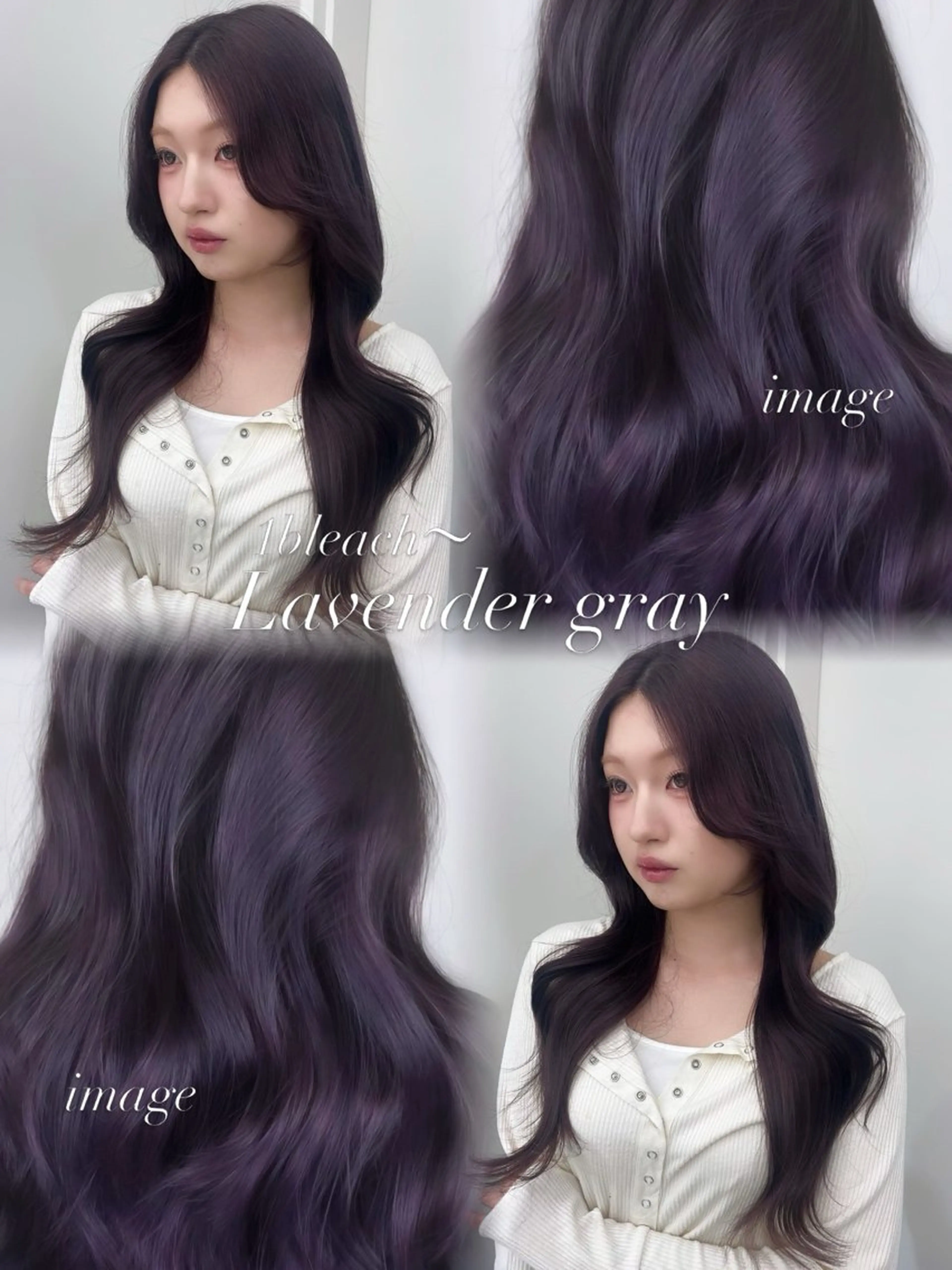 ロング カラー ラベンダーカラー ラベンダーグレー ヘアカラー 後ろ姿まで盛れる艶髪 🫧渋谷Masakiのヘアスタイル