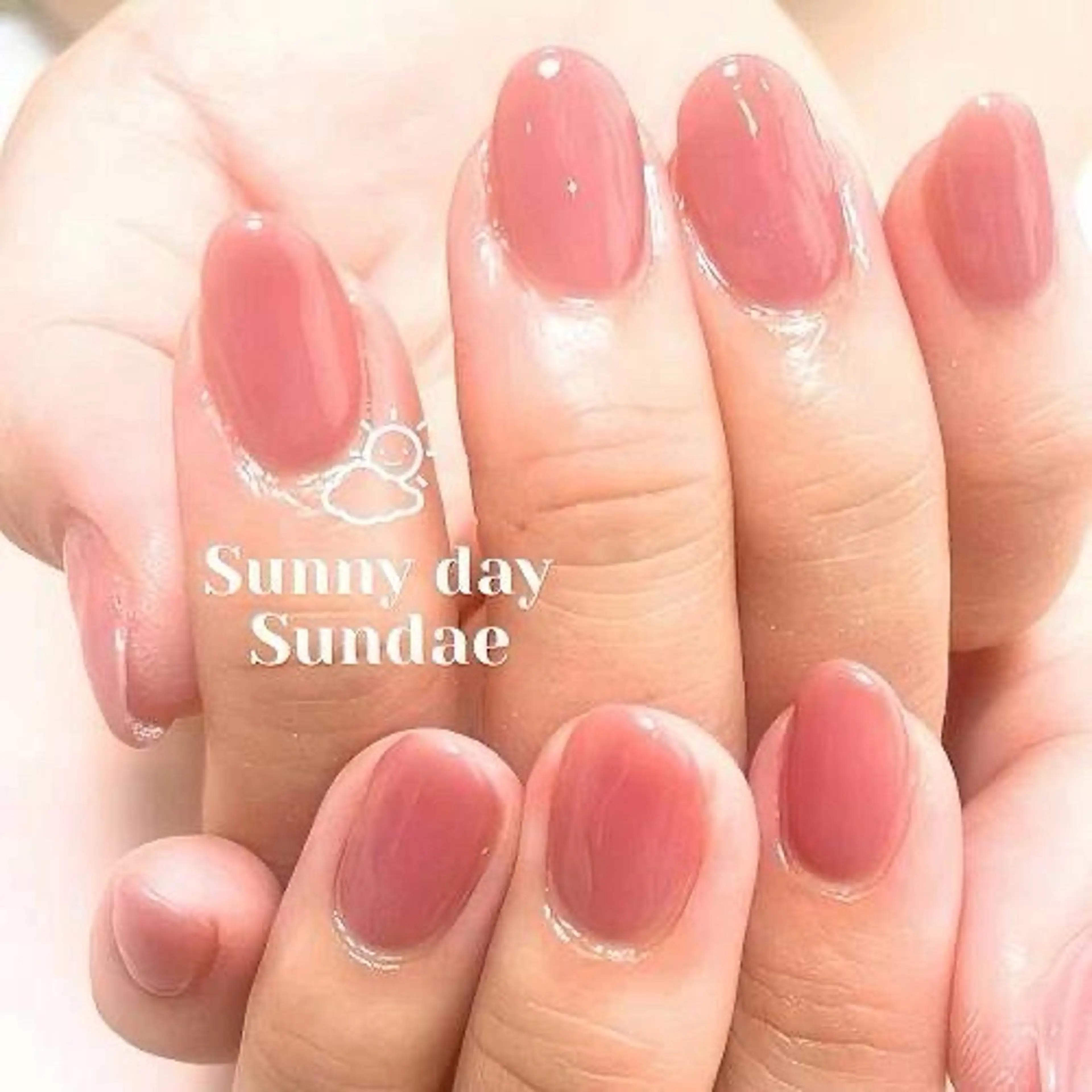 ネイル ジェルネイル ワンカラーネイル パラジェル ピンク ハンドネイル mako 🌷のネイルデザイン