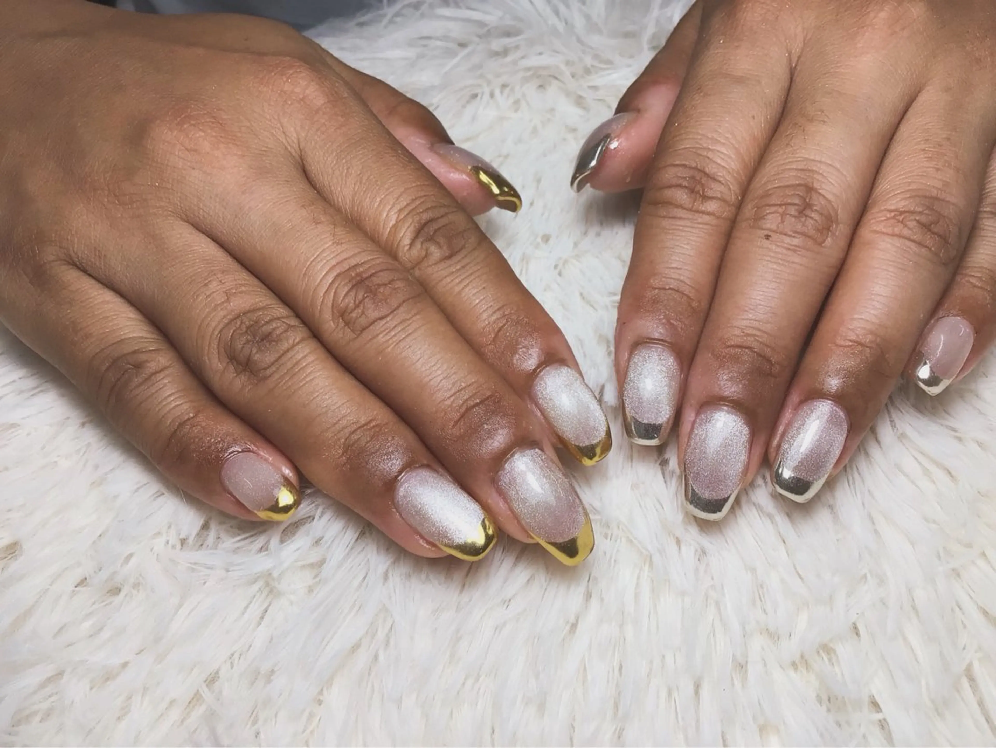 ネイル フレンチネイル マグネットネイル ミラーネイル ツメイク megumiのネイルデザイン