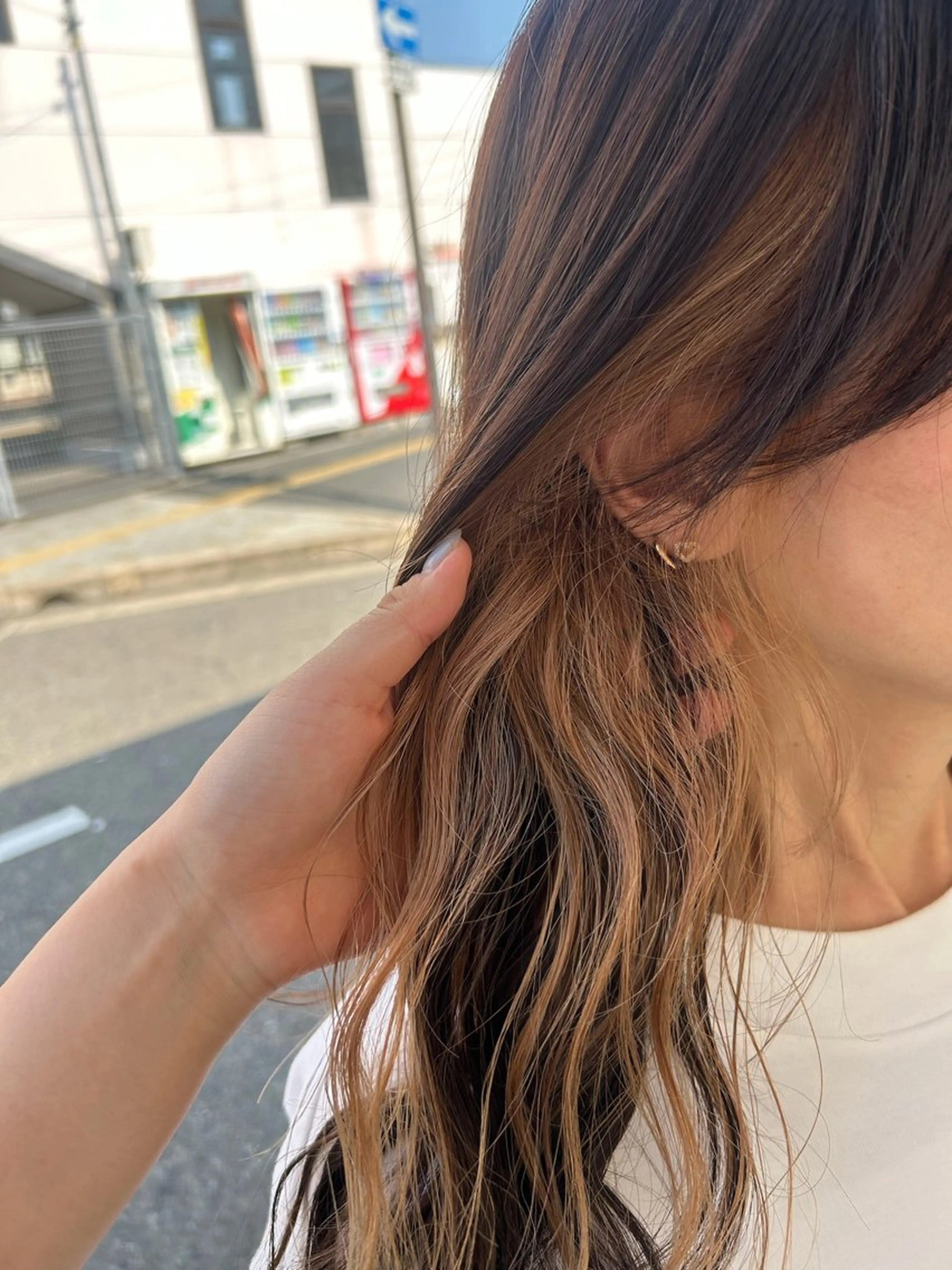 ロング カラー ヘアカラー 徳 永のヘアスタイル