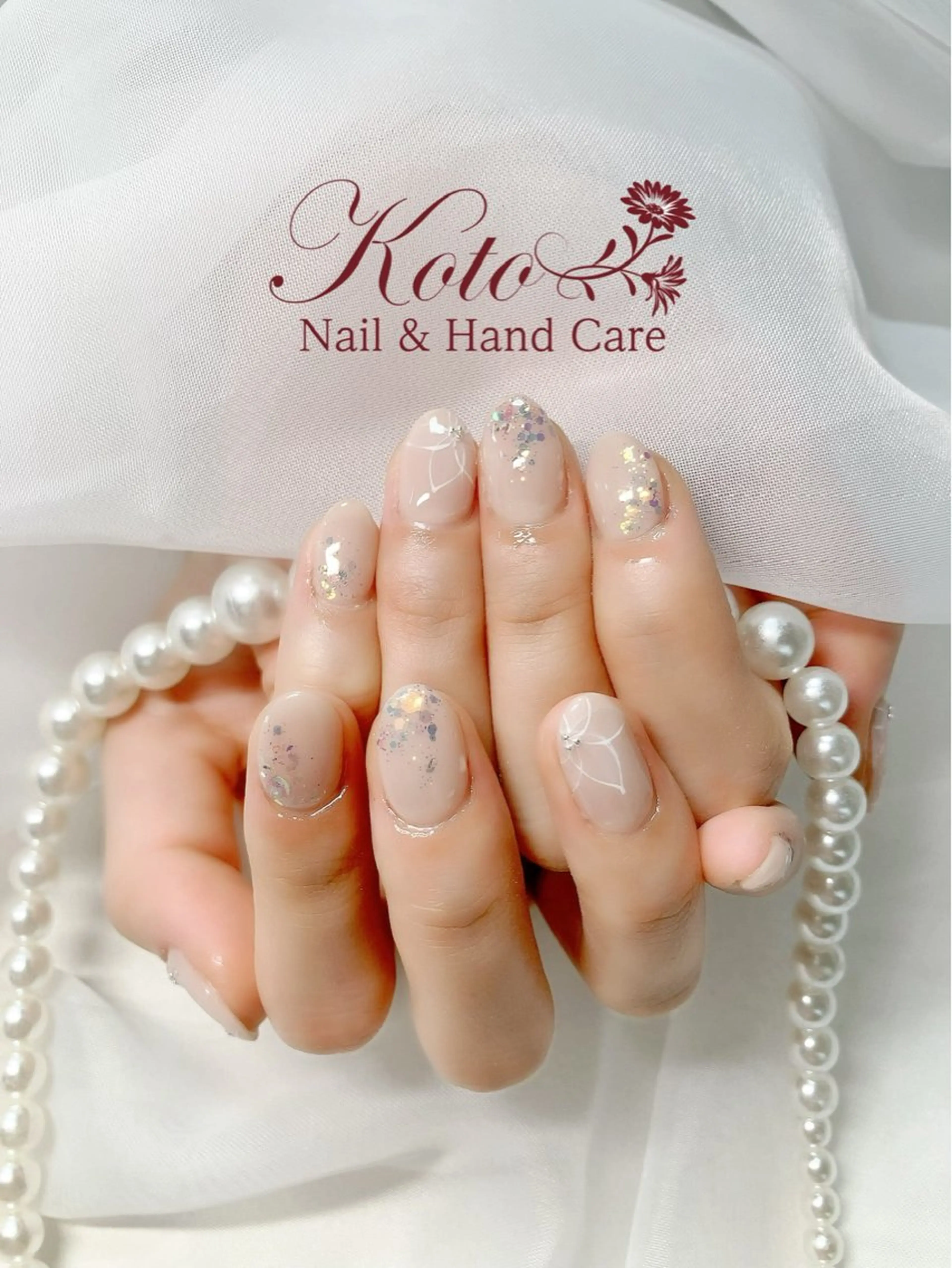 ネイル 長さ出し ジェルネイル 持ち込み ニュアンスネイル 赤色 ハンドネイル Nail Salon KOTOのネイルデザイン