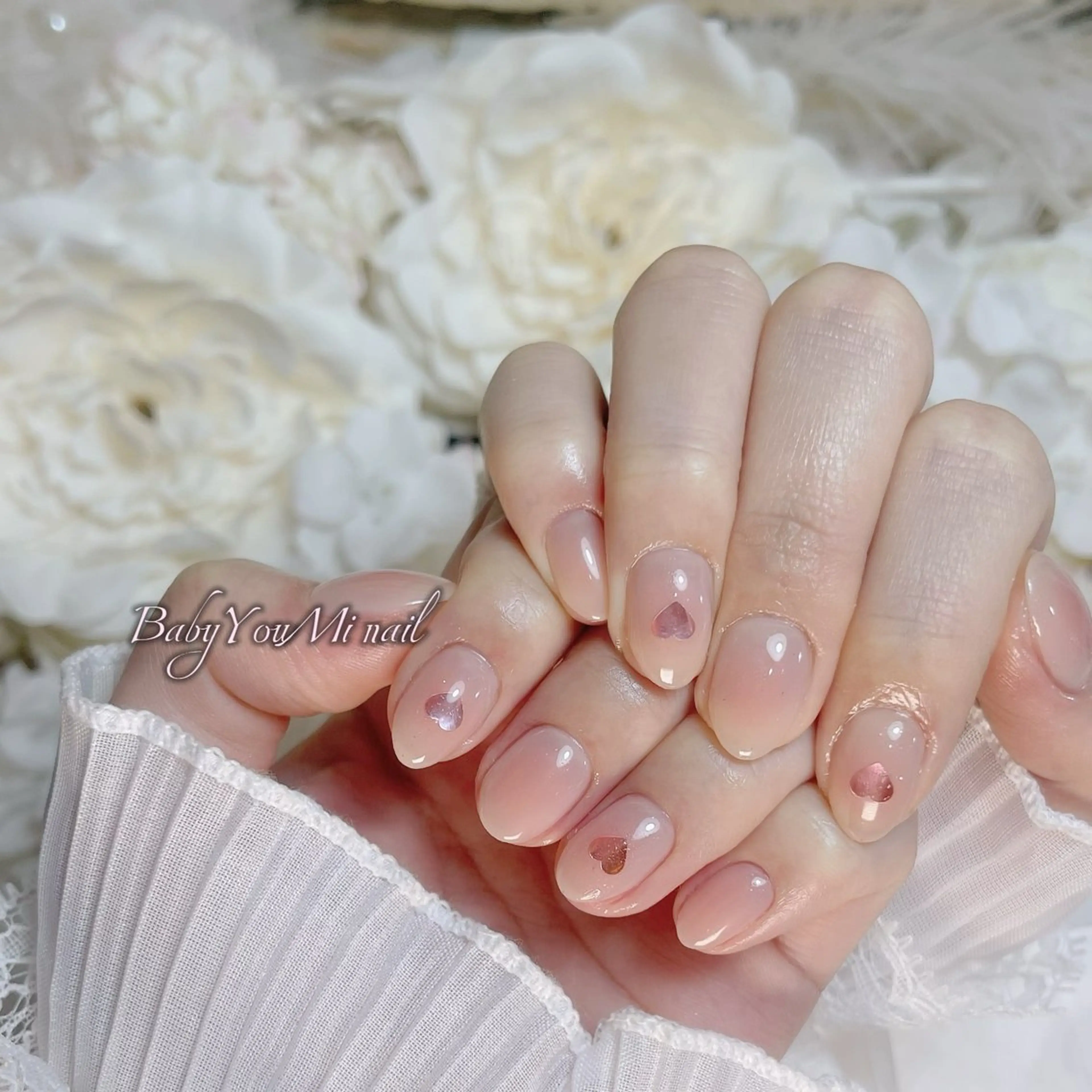 ネイル オーロラネイル 成人式 フットネイル フレンチネイル ジェルネイル ハンドネイル Oomiya 服部のネイルデザイン