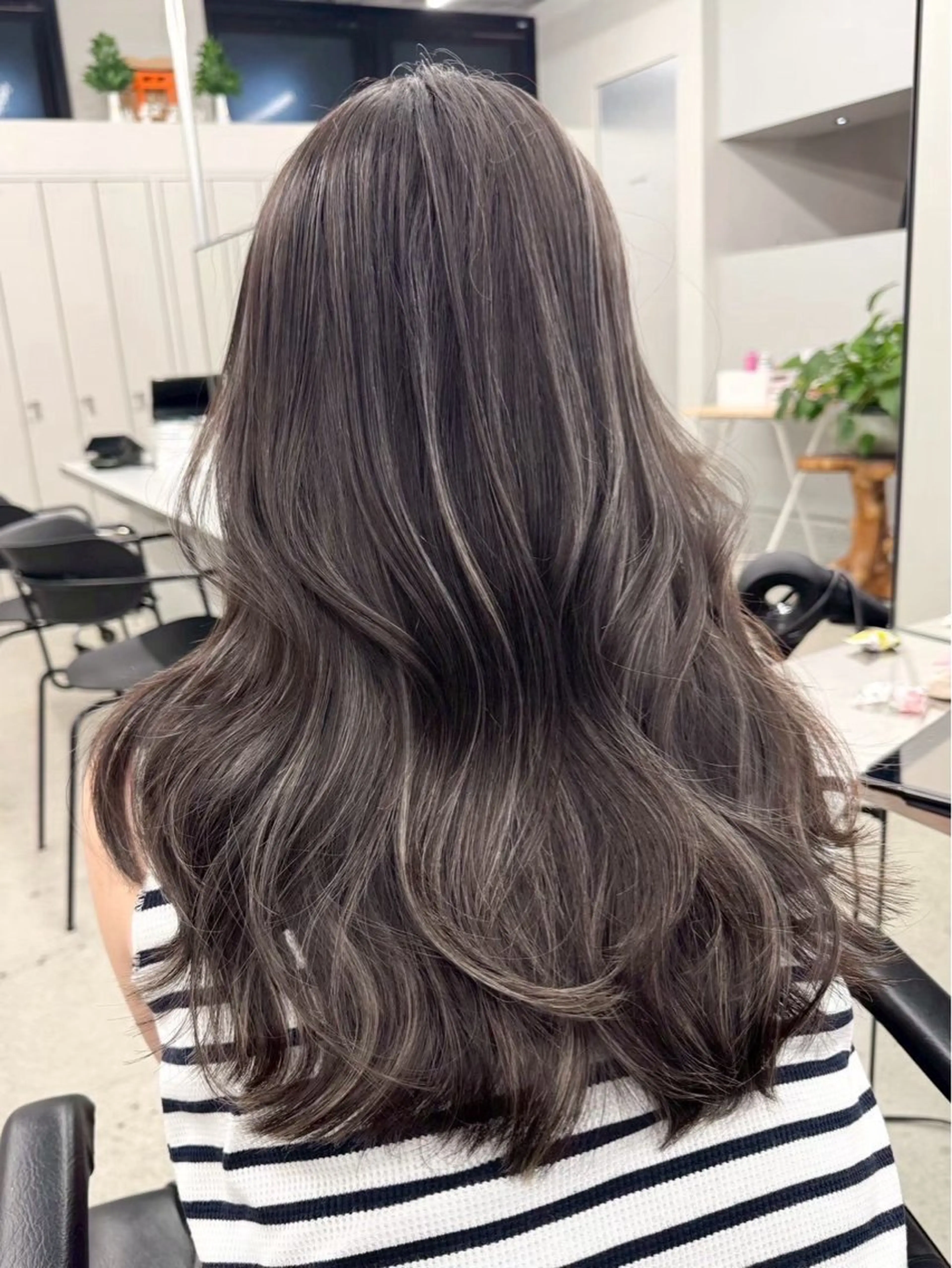 ロング カラー カット ヘアカラー トリートメント Amaretto かなのヘアスタイル