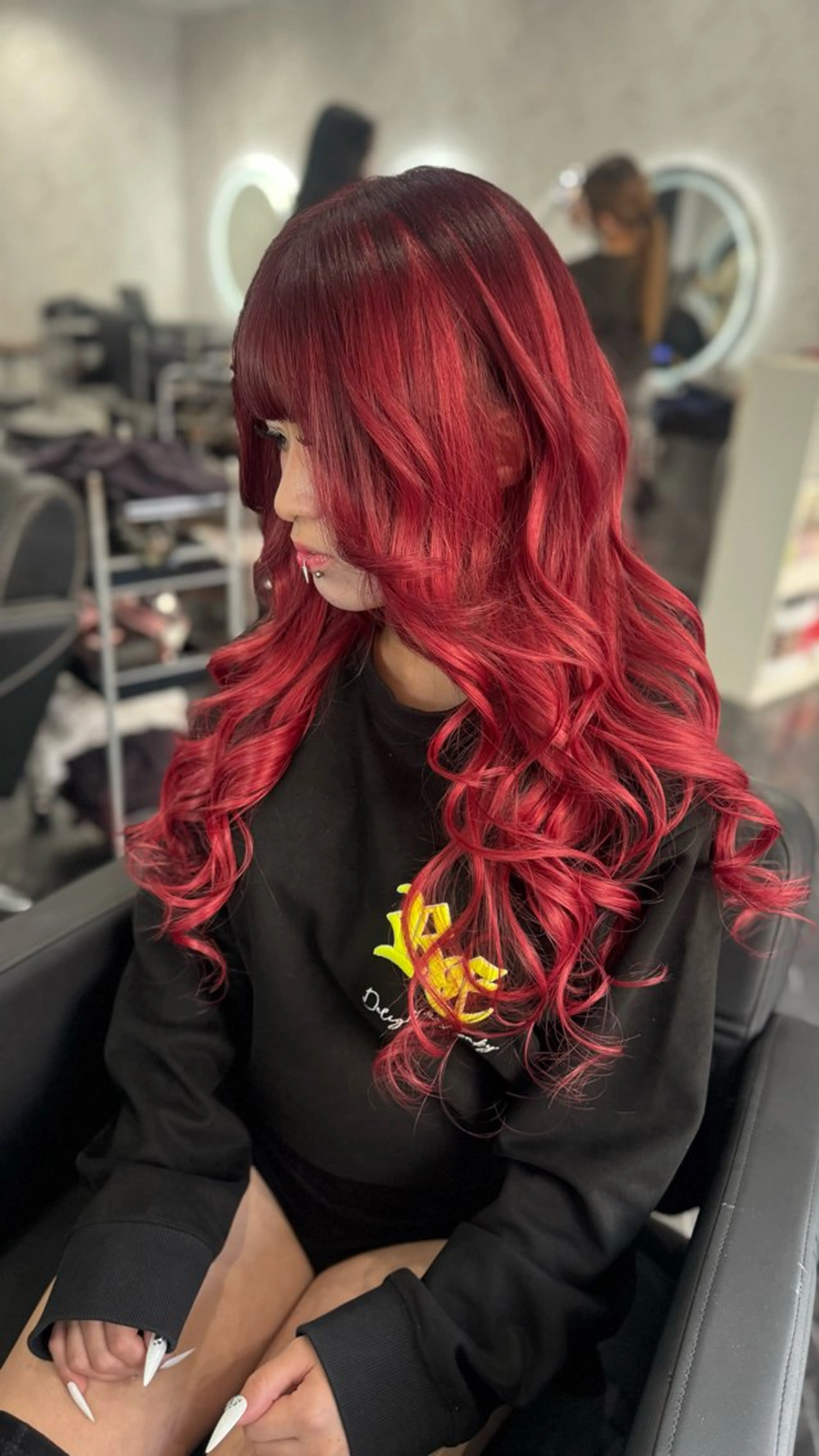 ロング ヘアカラー エクステ stylist Momoのヘアスタイル