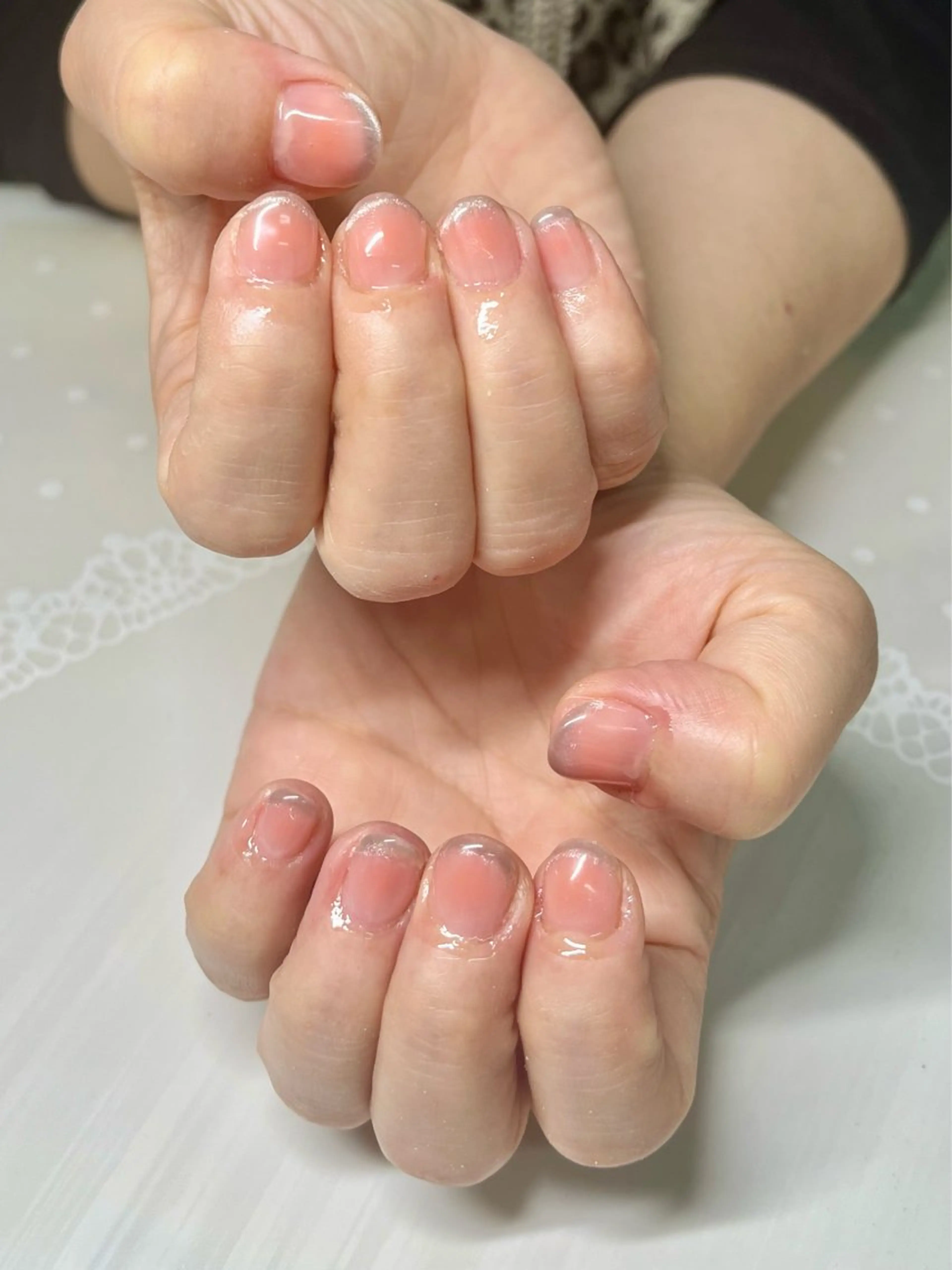 ネイル チークネイル フレンチネイル マグネットネイル マグネットフレンチ ワンホンネイル 新宿ネイルサロン ジェミディローサ所属・新宿ネイルサロン ジェミディローサのネイルデザイン