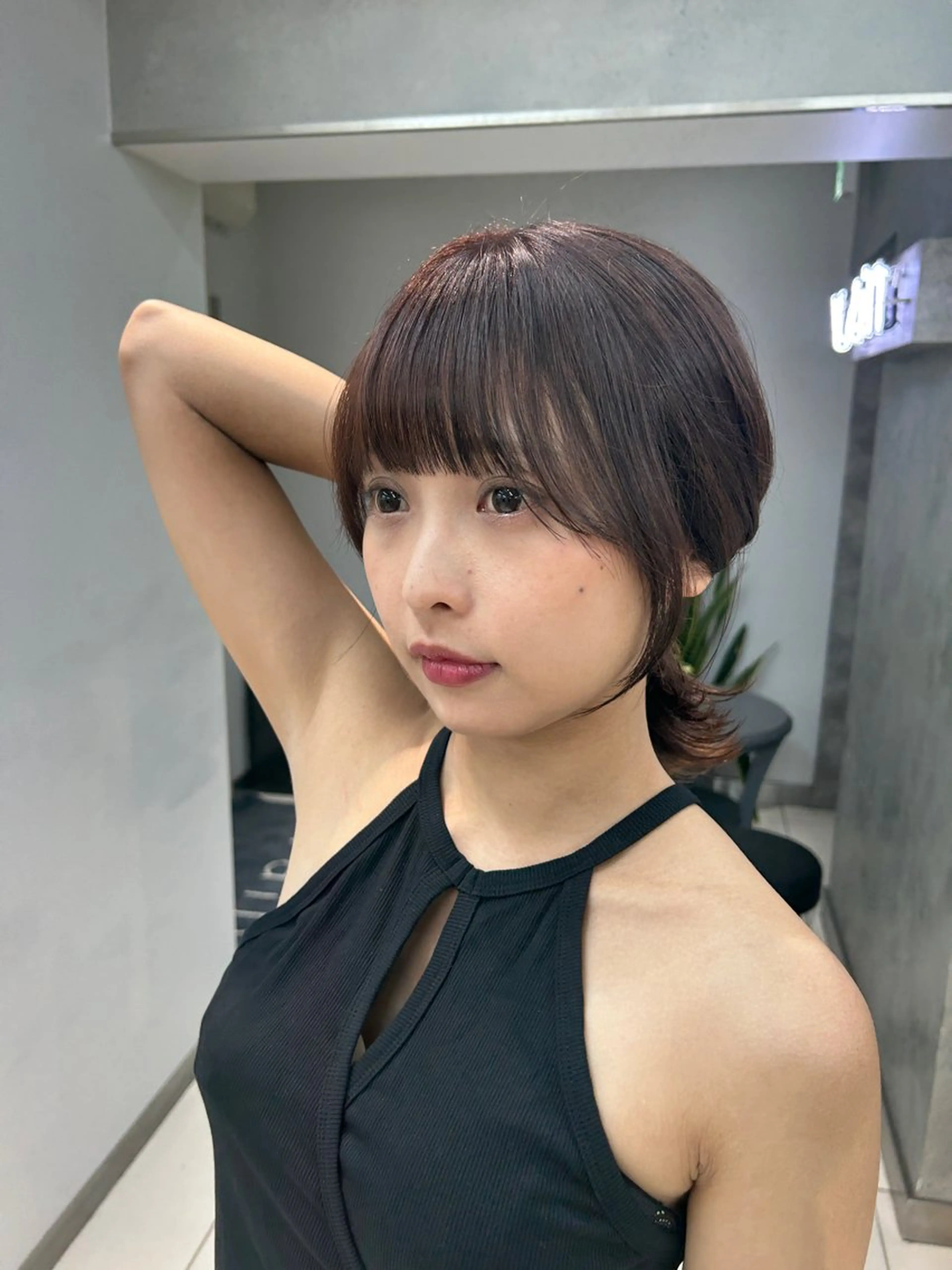 ミディアム レイヤー×ツヤカラー 渋谷/kougaのヘアスタイル