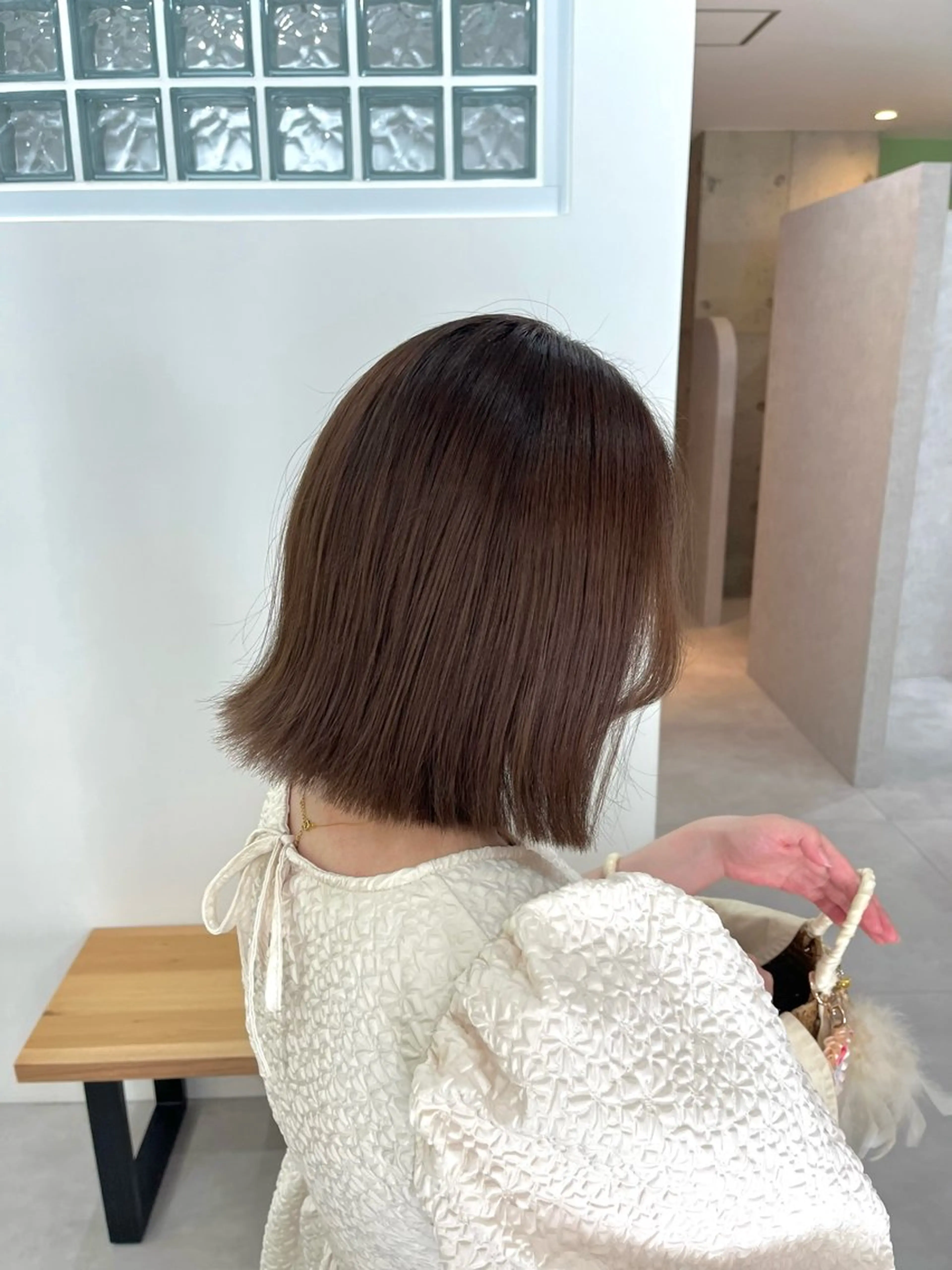 ミディアム ヘアカラー 西田 歩果のヘアスタイル