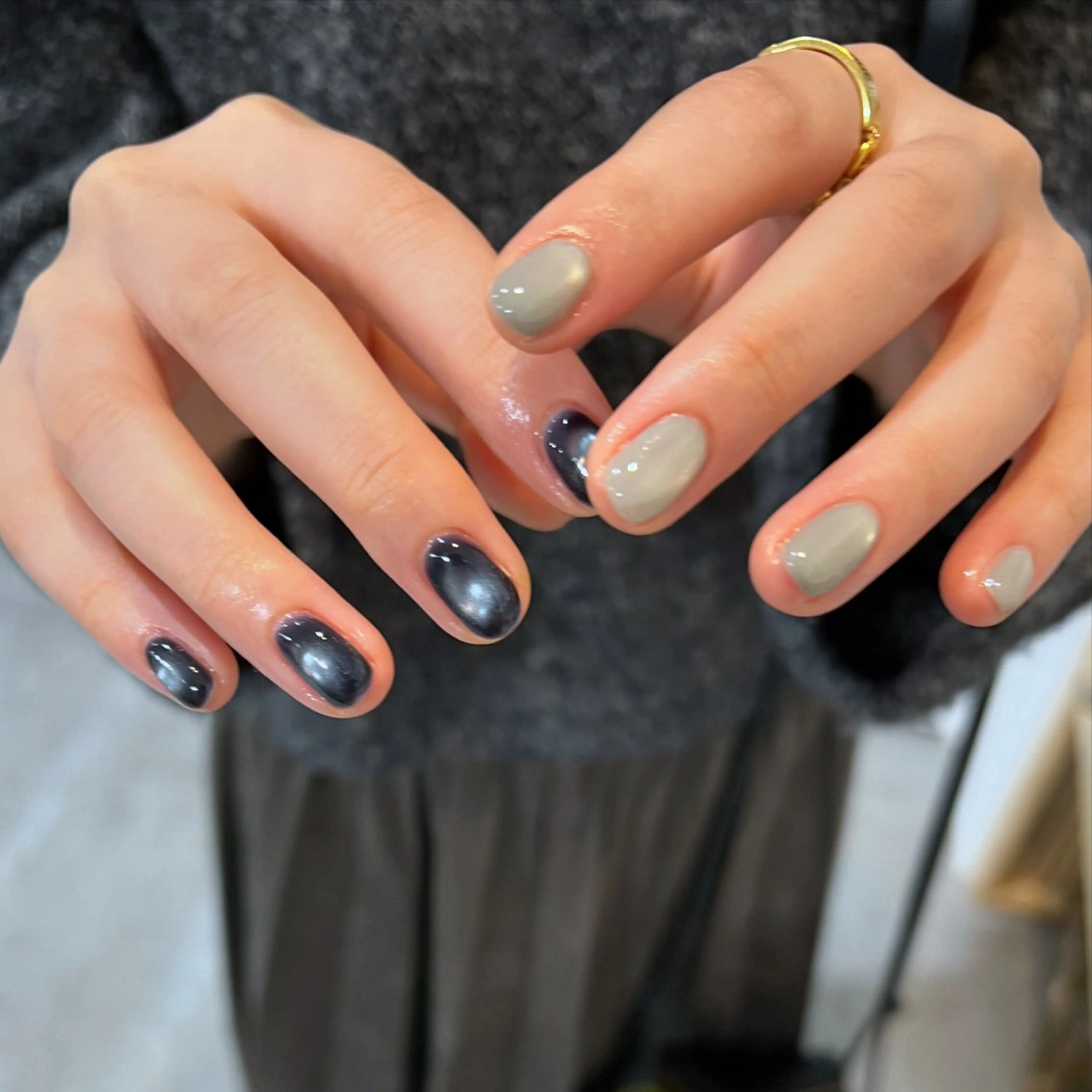 ネイル マグネットネイル ハンドネイル miyuu 𓂃🫧‪のネイルデザイン