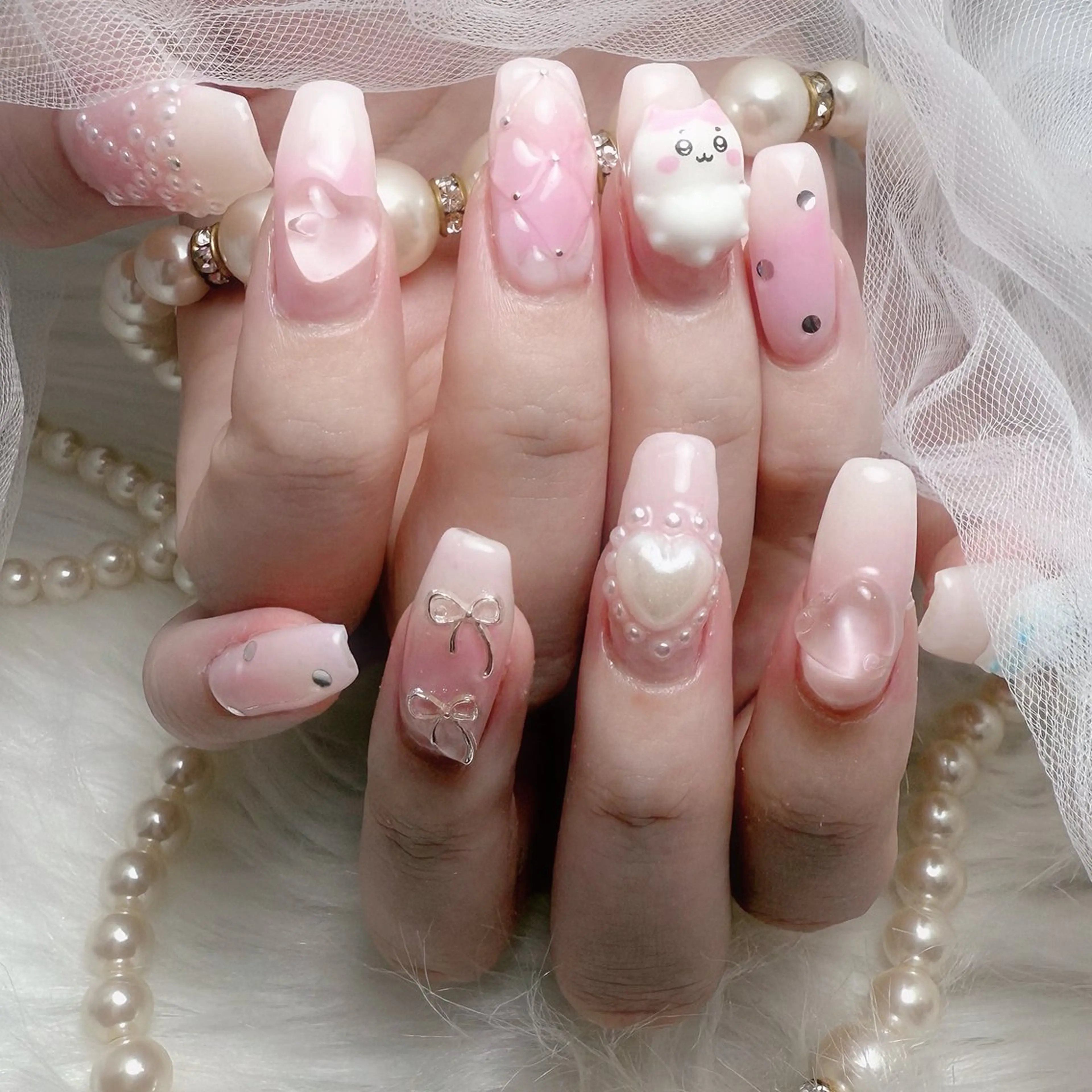 ロング ハンドネイル Conjunim MAMI🎀✨のネイルデザイン