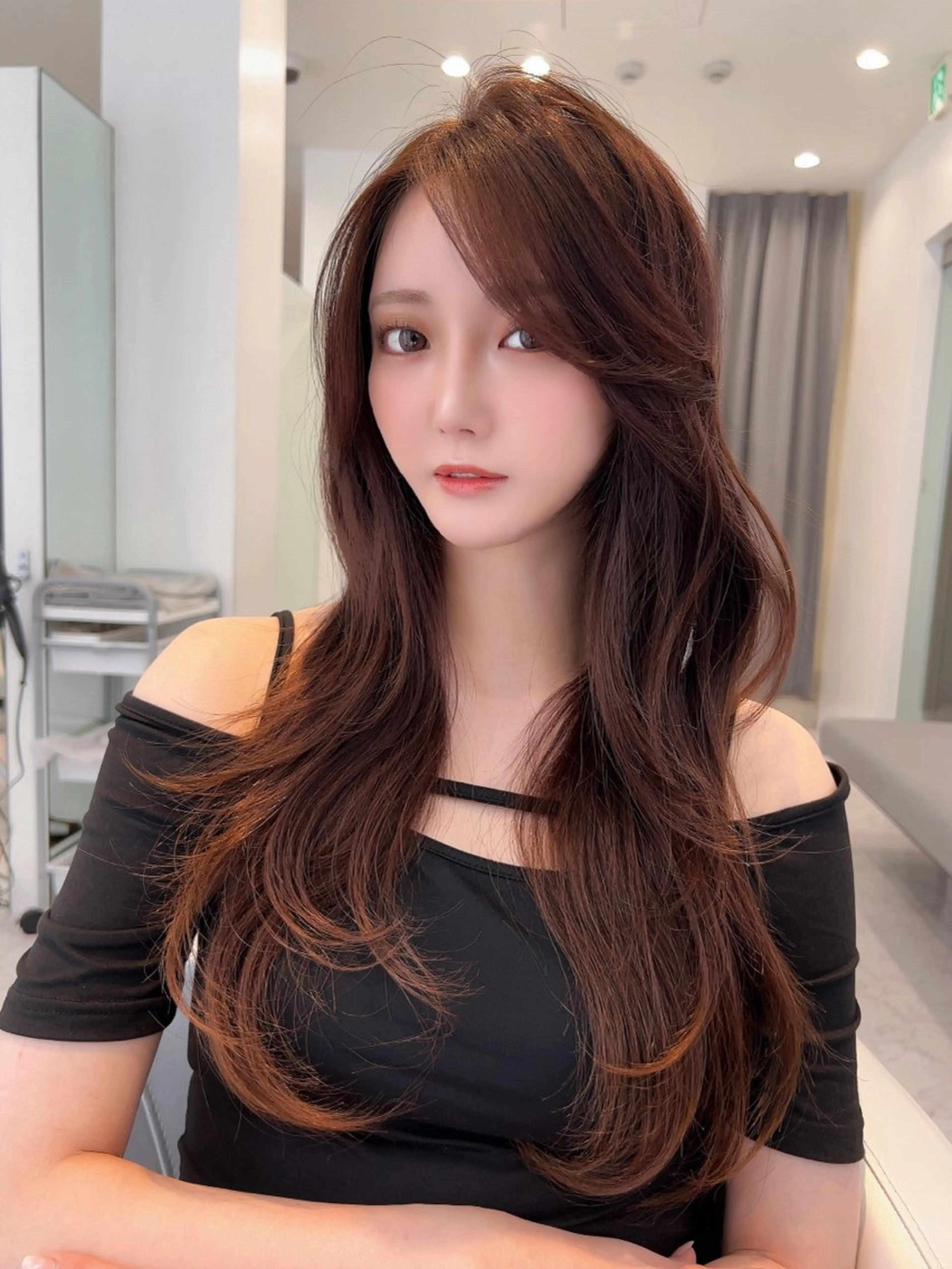 ロング カット ヘアカラー トリートメント ✨上品可愛い 垢抜けカラー/後藤✨のヘアスタイル