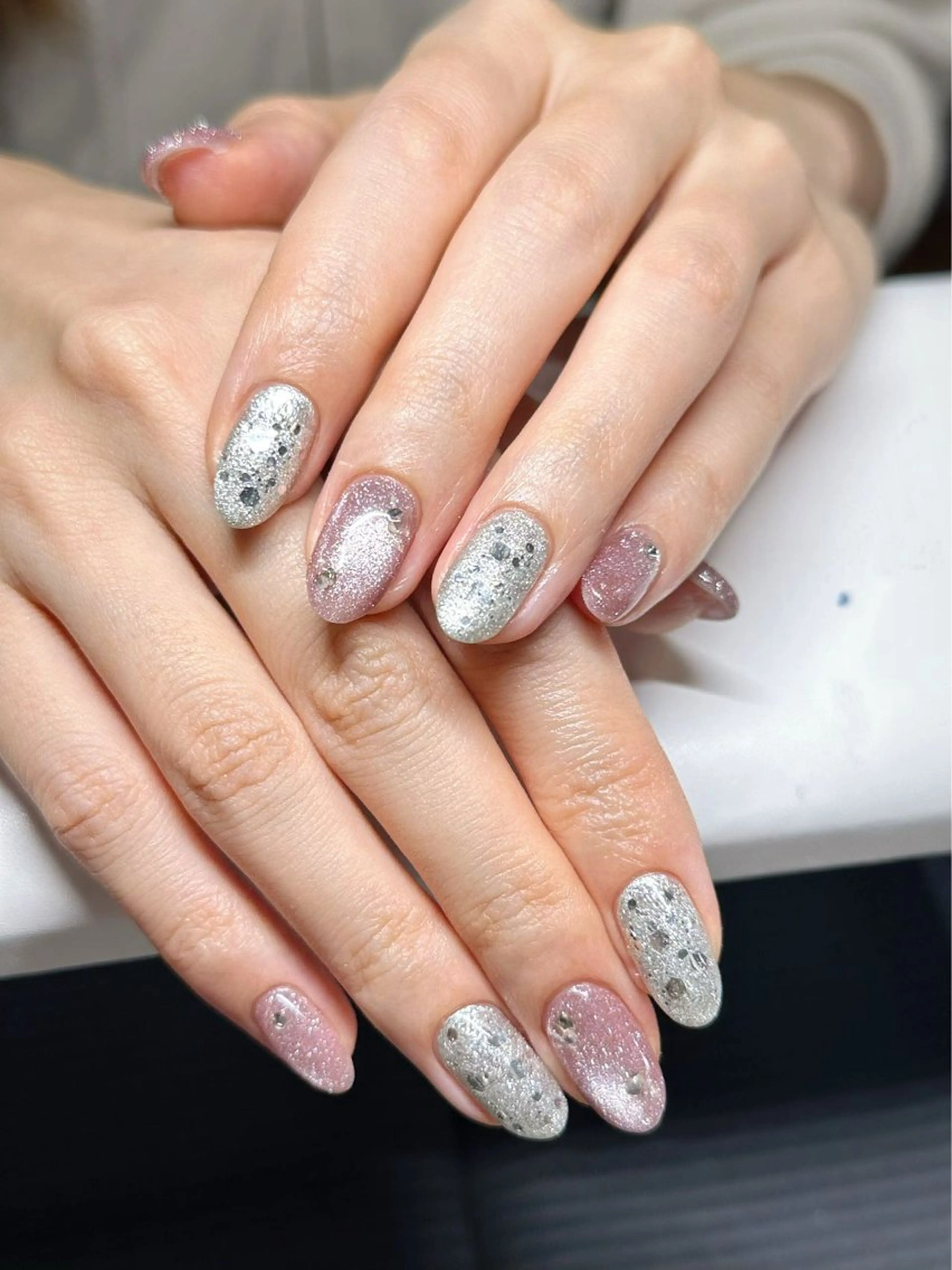 ネイル Chiara チップ長さ出しのネイルデザイン