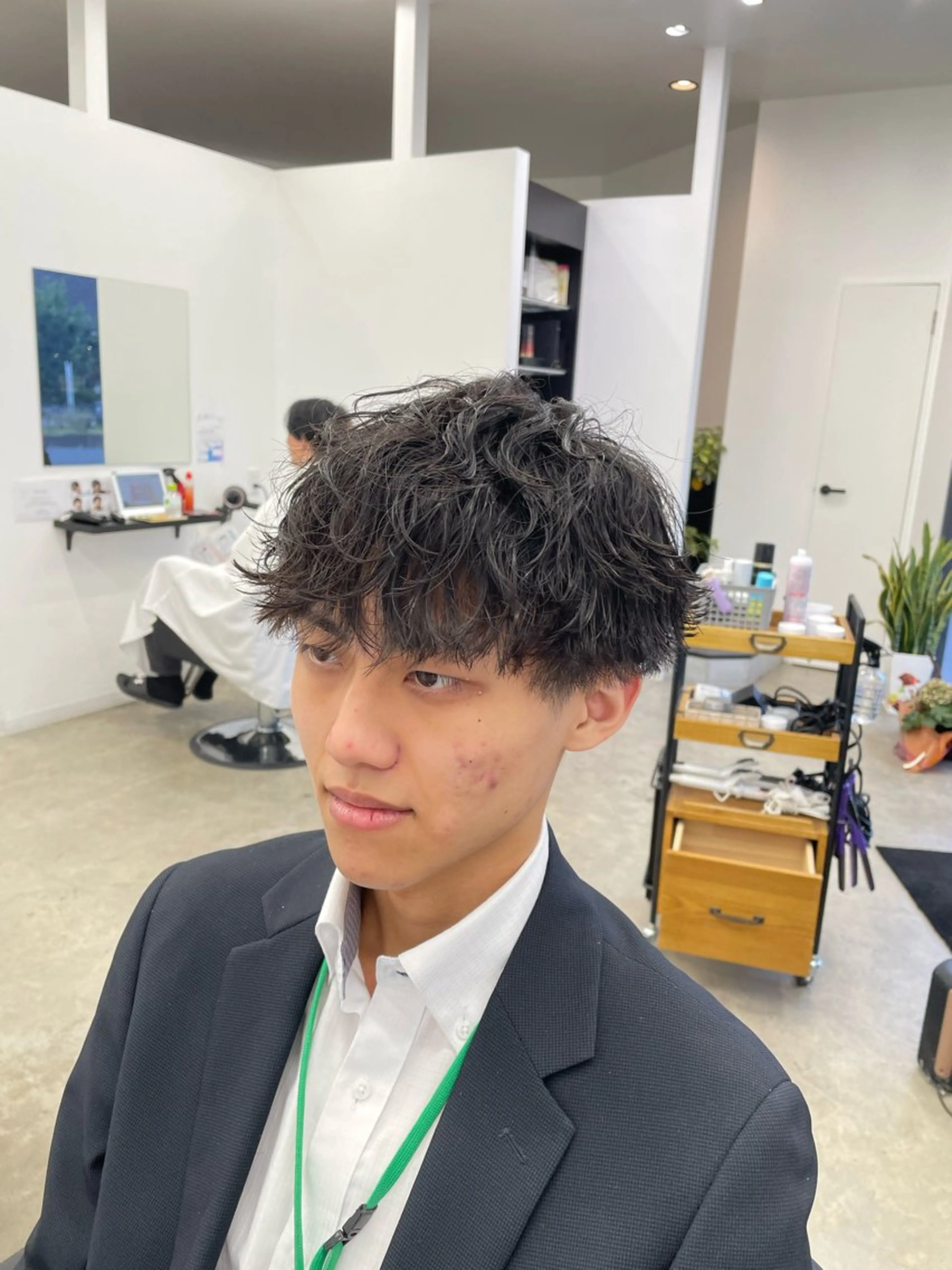 🙎‍♂️メンズカット+波巻きパーマ🌊¥13970 (カットは別スタイリスト)の写真