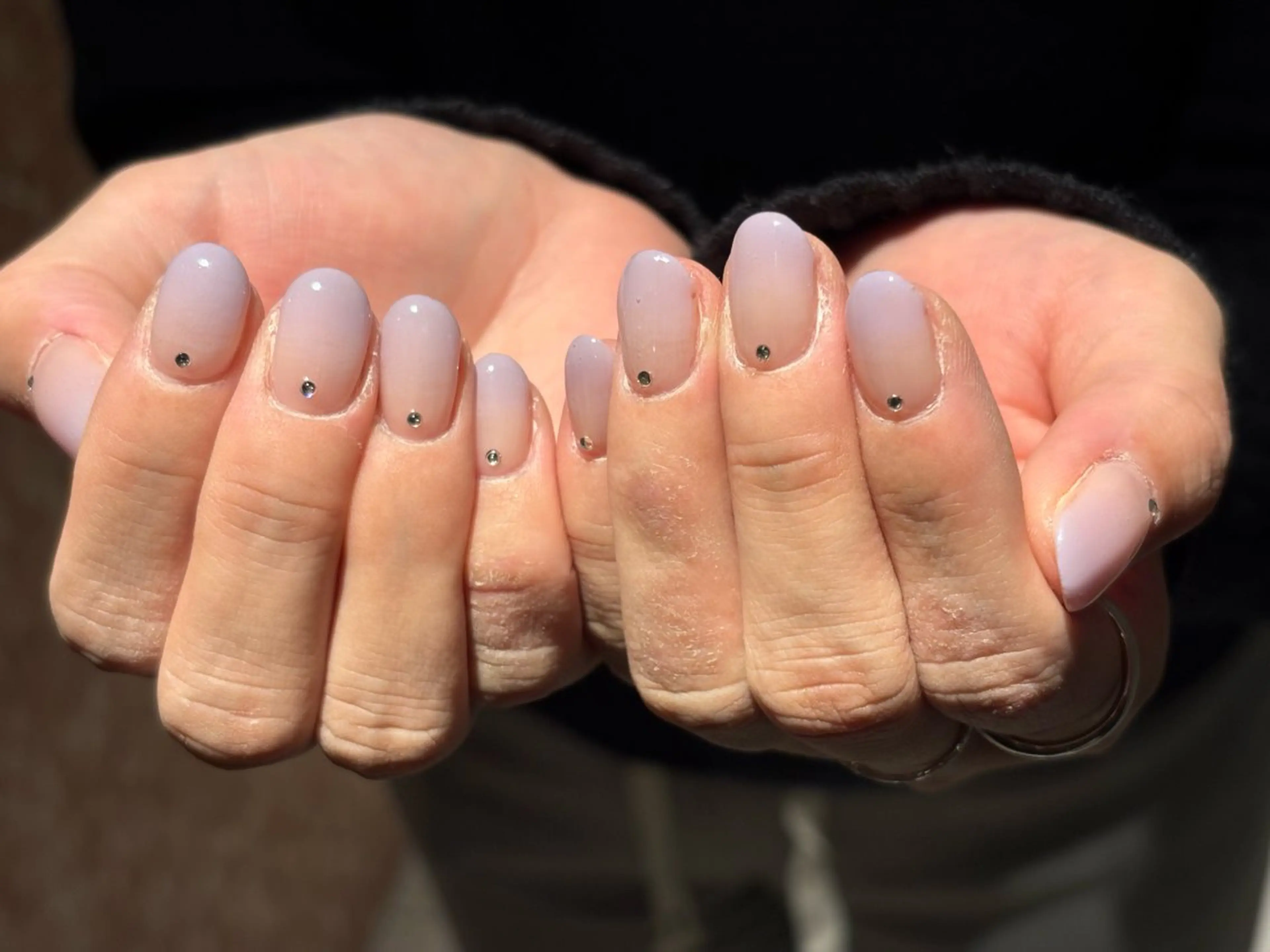 ネイル ラメ(グリッター) ストーンネイル ハンドネイル 祇園 彩寧のネイルデザイン