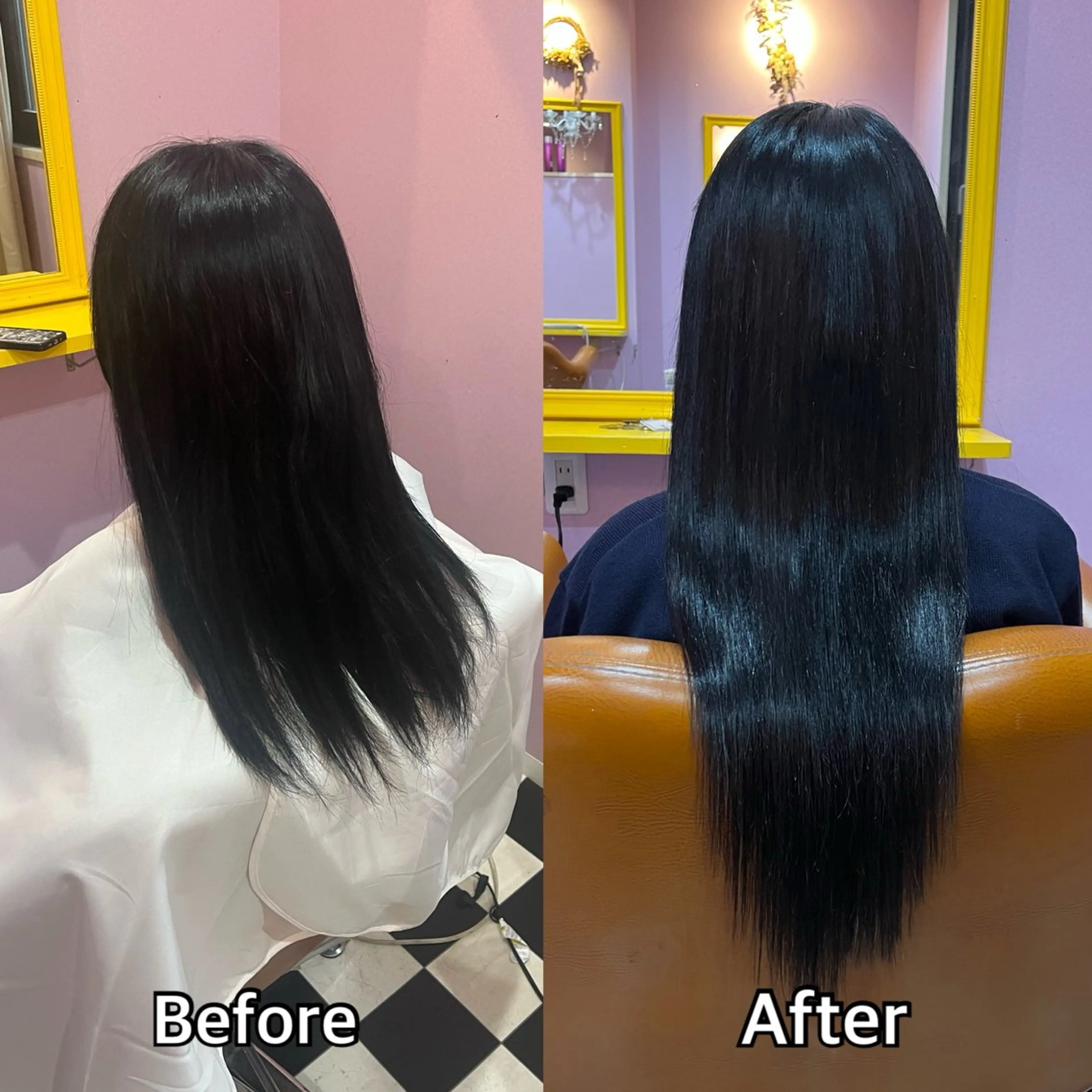 ロング エクステ シール＋ちび編み込み エクステ梅田🐨のヘアスタイル