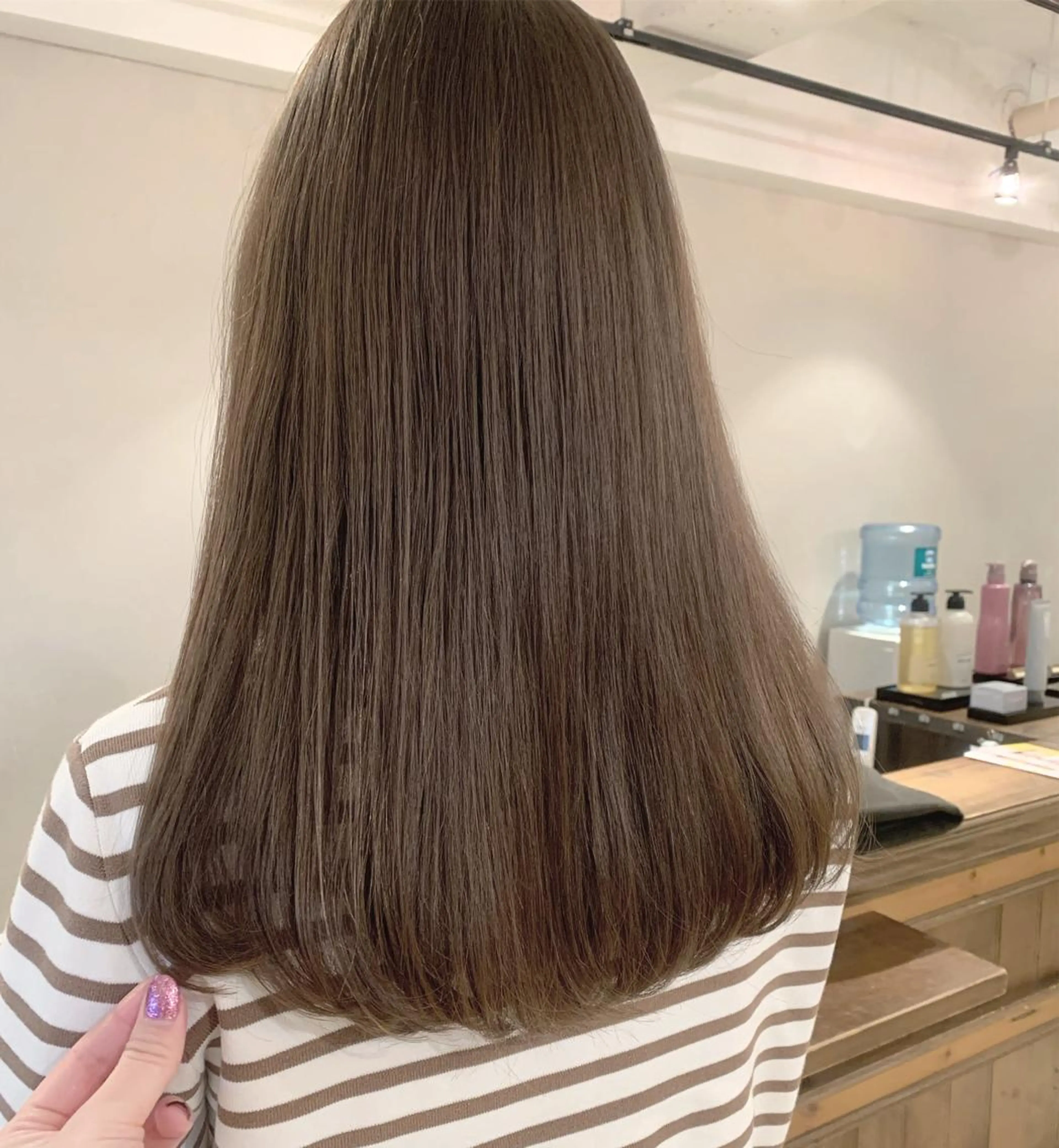 ロング カラー ヘアカラー トリートメント 透明感/オリーブ/ グレージュ/YUKAのヘアスタイル