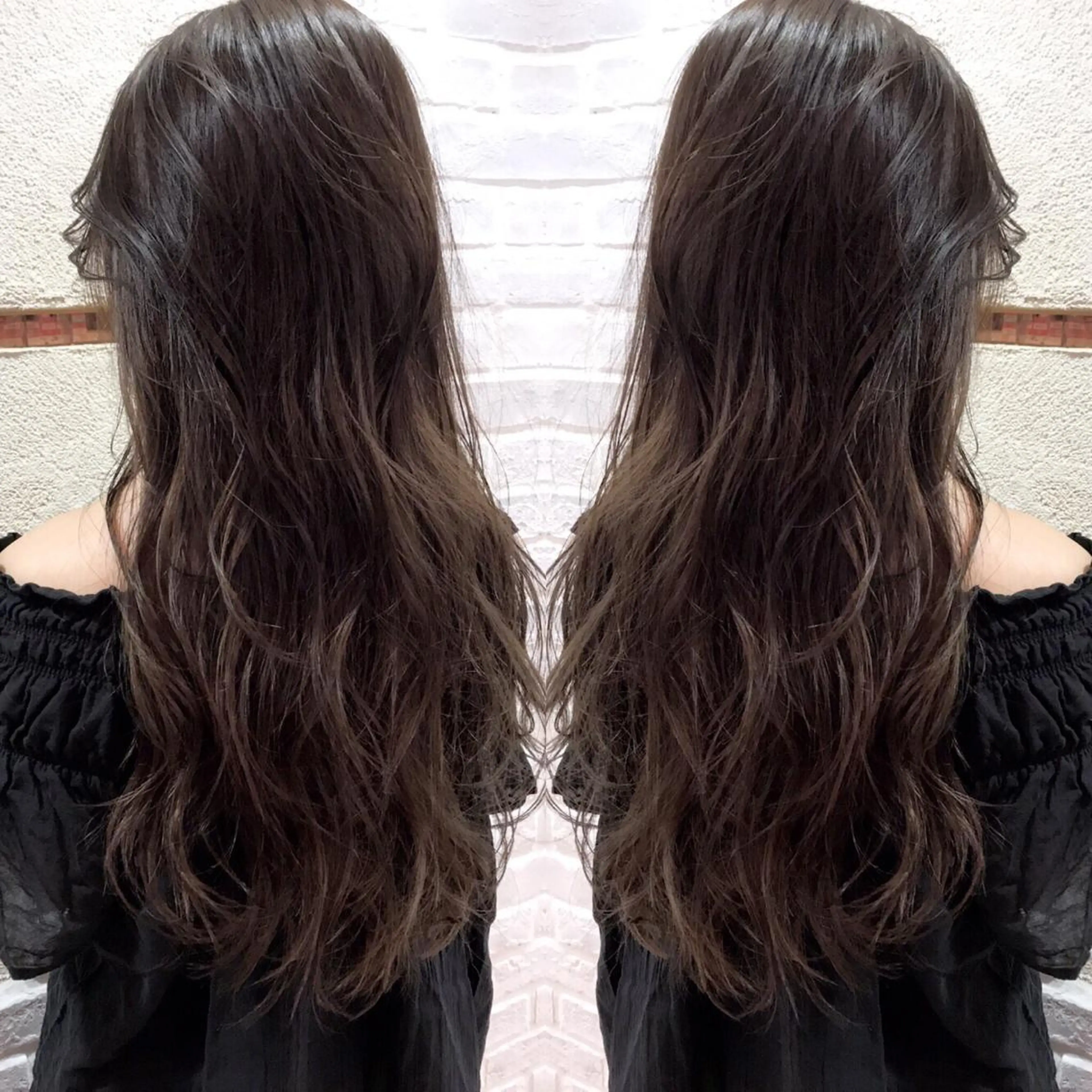 ロング カラー シールエクステ⭐️ オオミタクヤのヘアスタイル