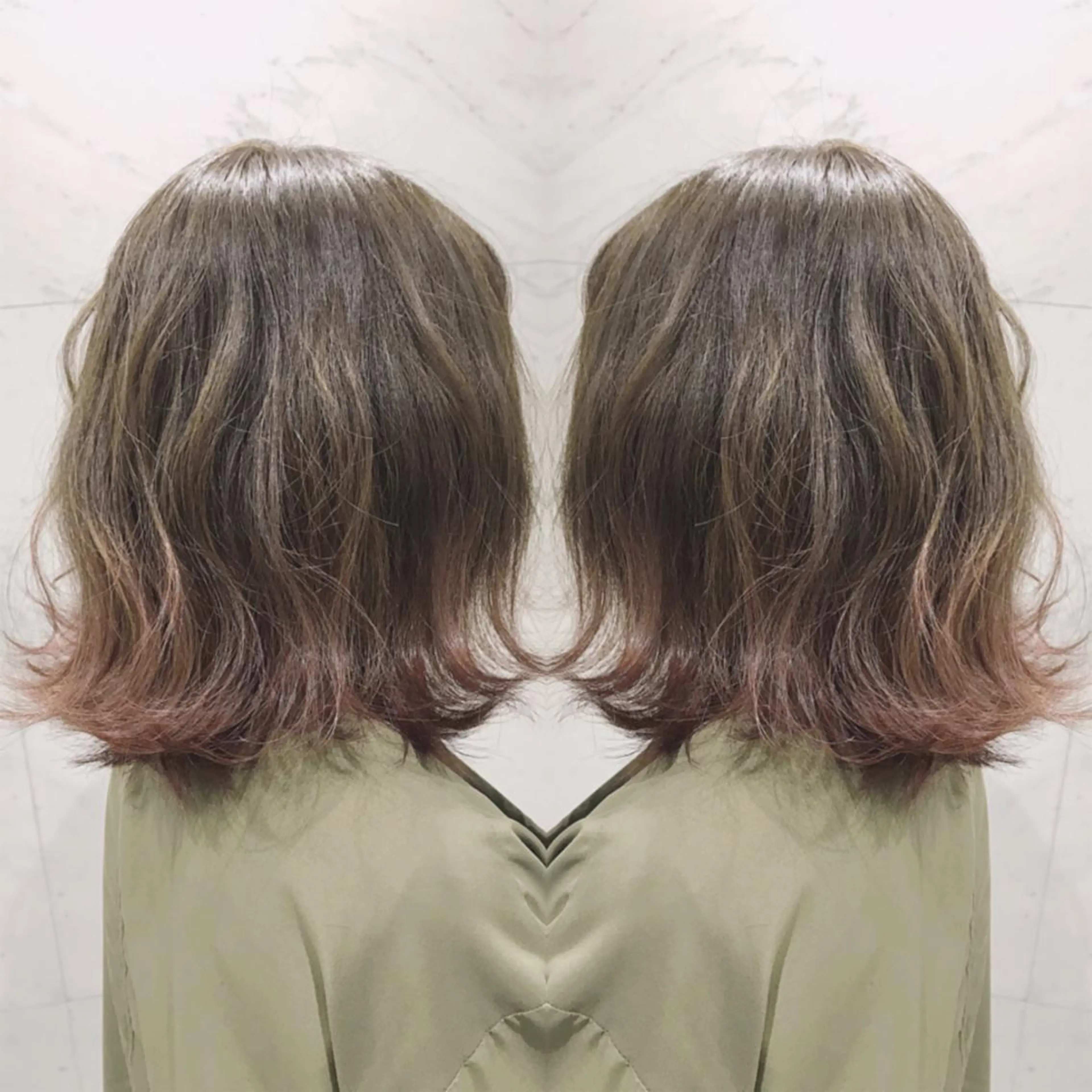 ミディアム カラー ヘアカラー cecil hair所属・重政 和樹のヘアスタイル