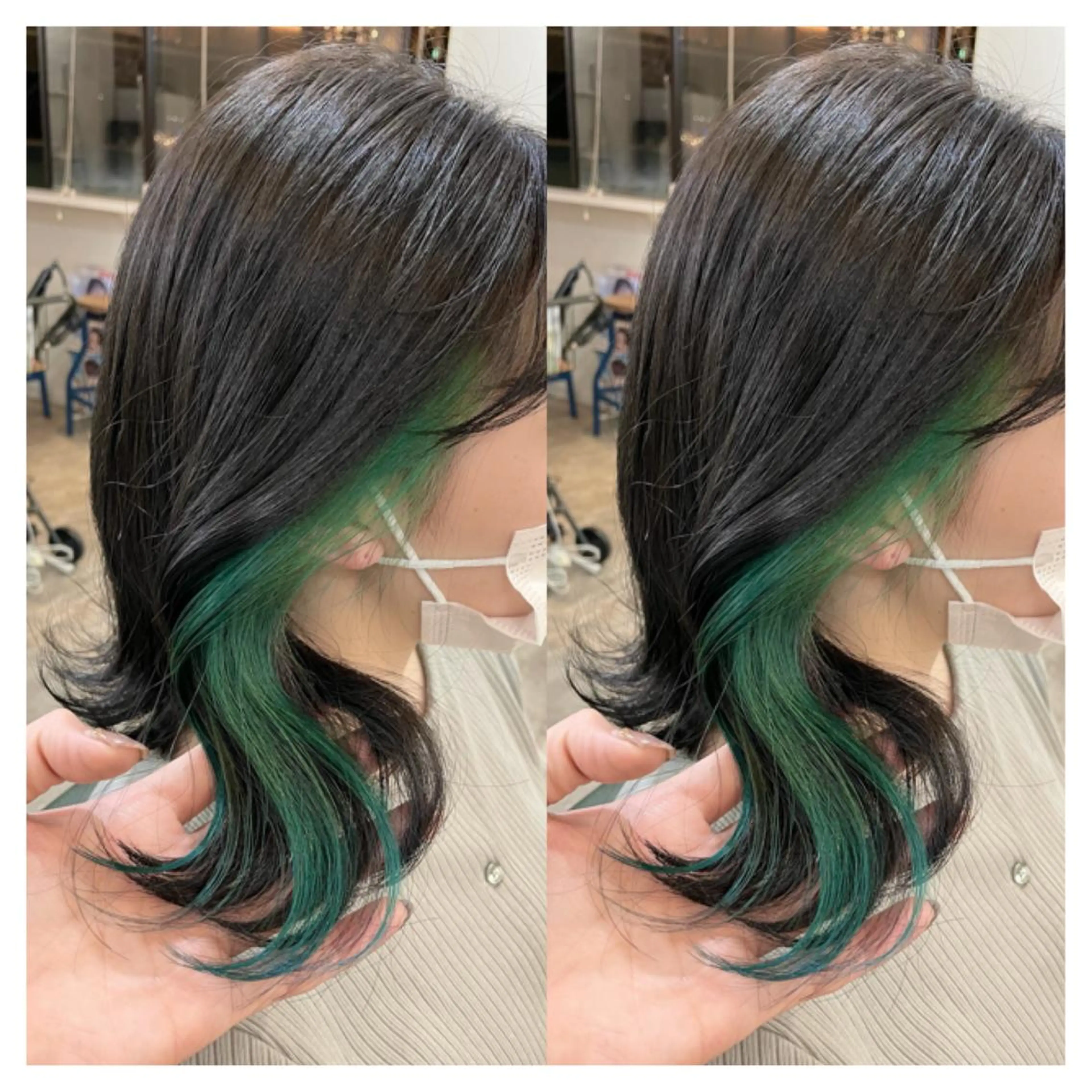 ミディアム カラー カット ヘアカラー トリートメント 村山 茉衣のヘアスタイル