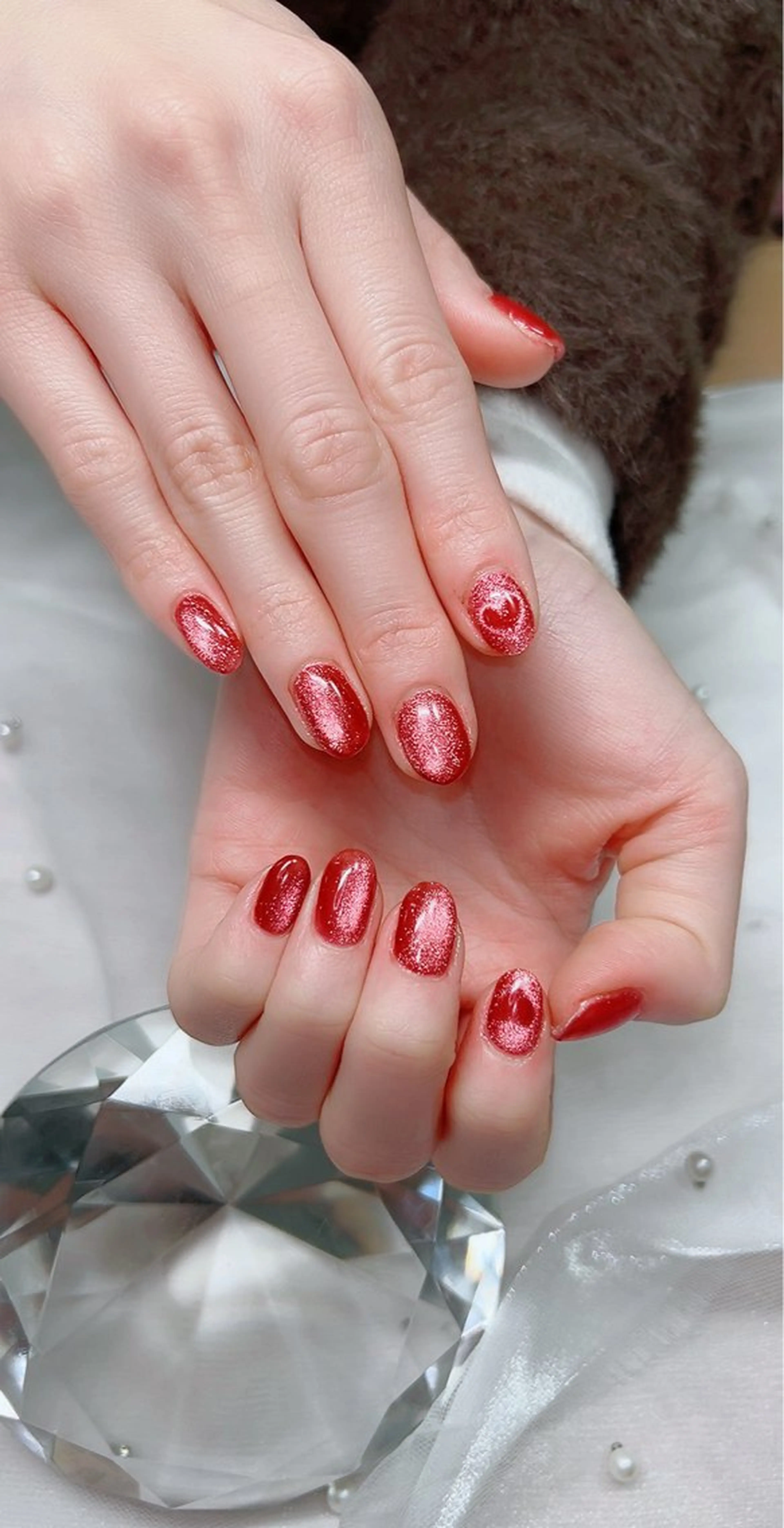 ネイル ハート マグネットネイル ハンドネイル Cute Tips nailのネイルデザイン