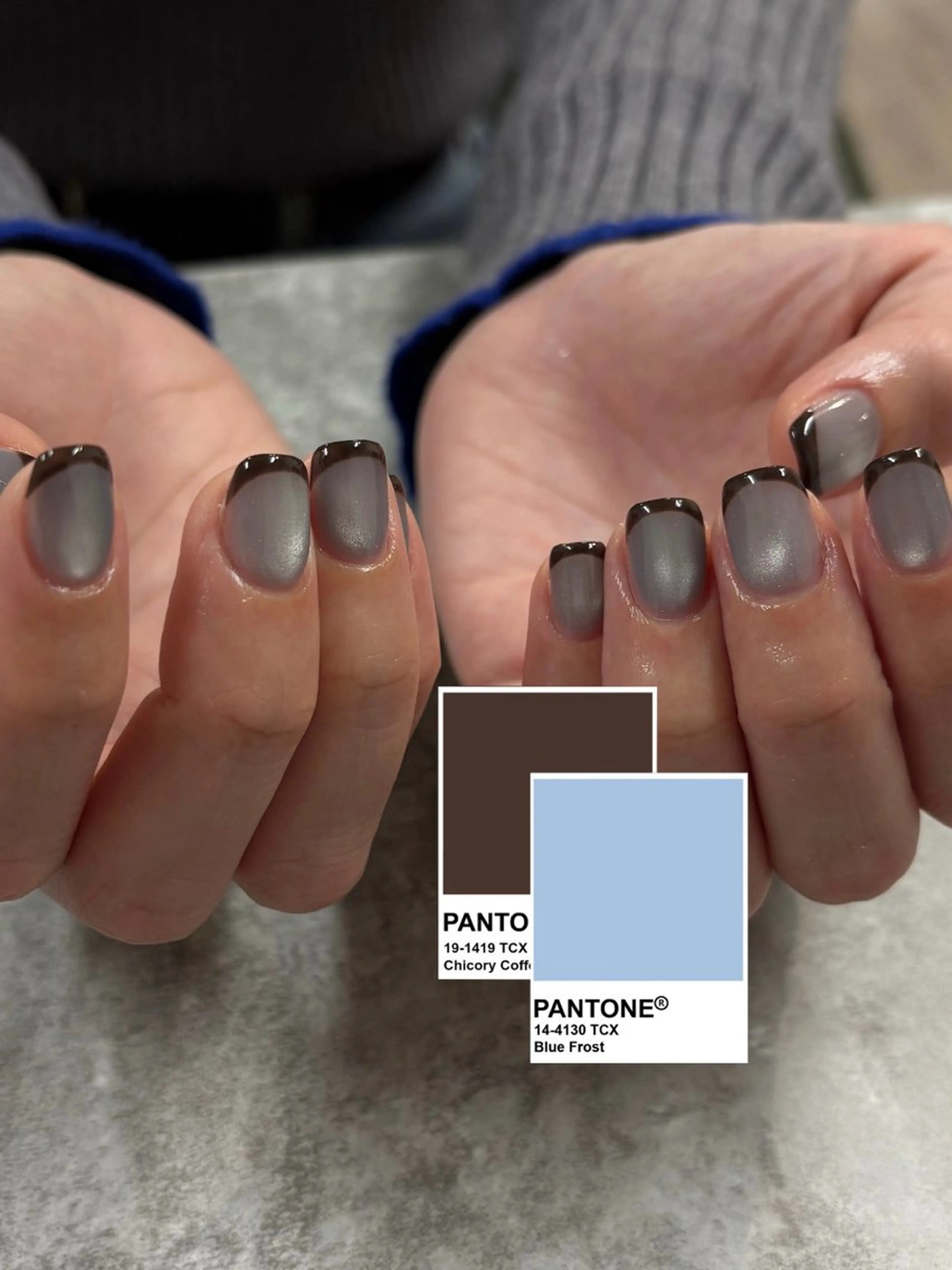 ネイル ブラウン ハンドネイル GLADnail新宿 arisaのネイルデザイン