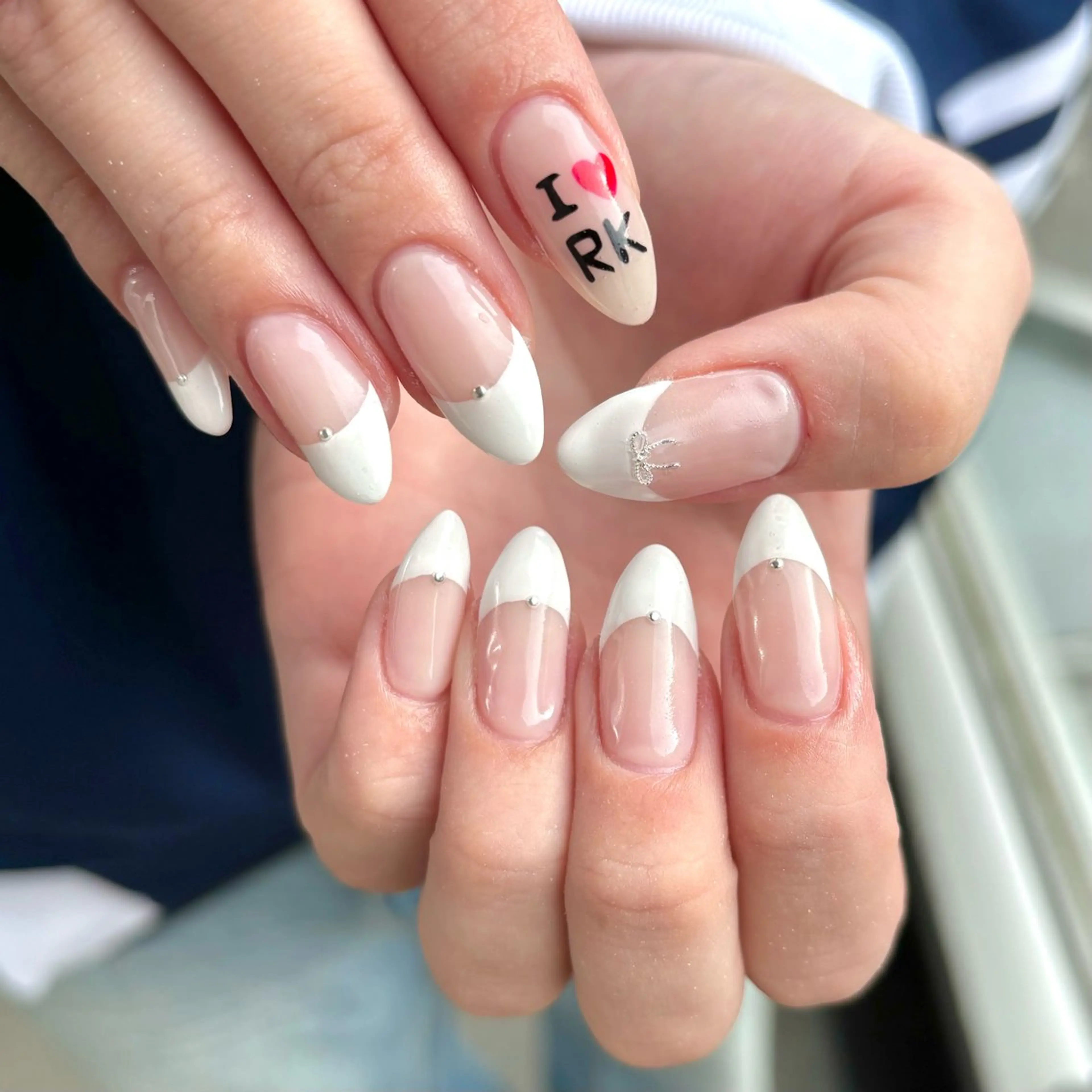 【ジェルオフ無し】フレンチ🤍の写真