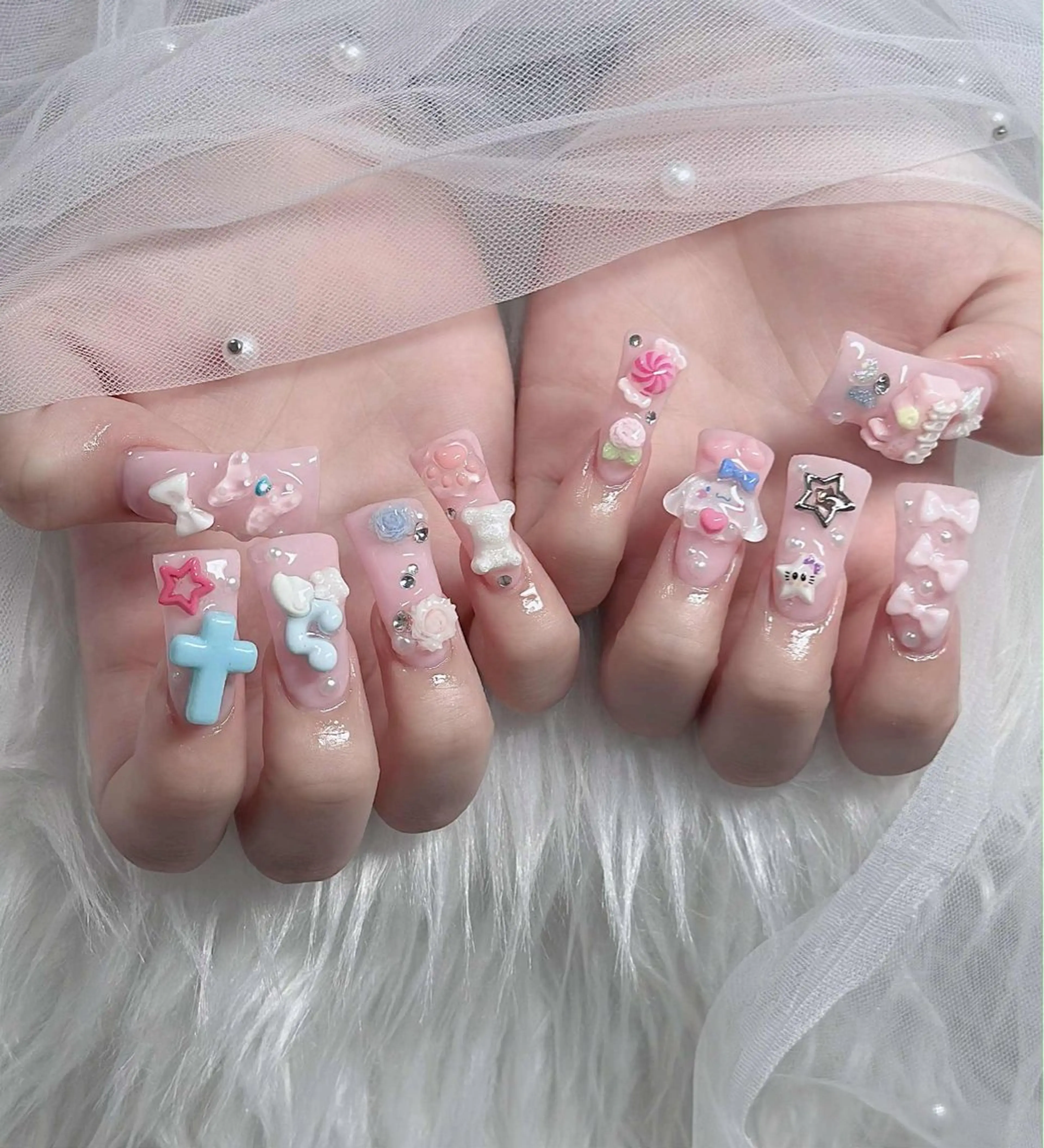 ネイル フレンチネイル ジェルネイル ハロウィン 韓国ネイル マグネットネイル ハンドネイル Hbaby nailのネイルデザイン