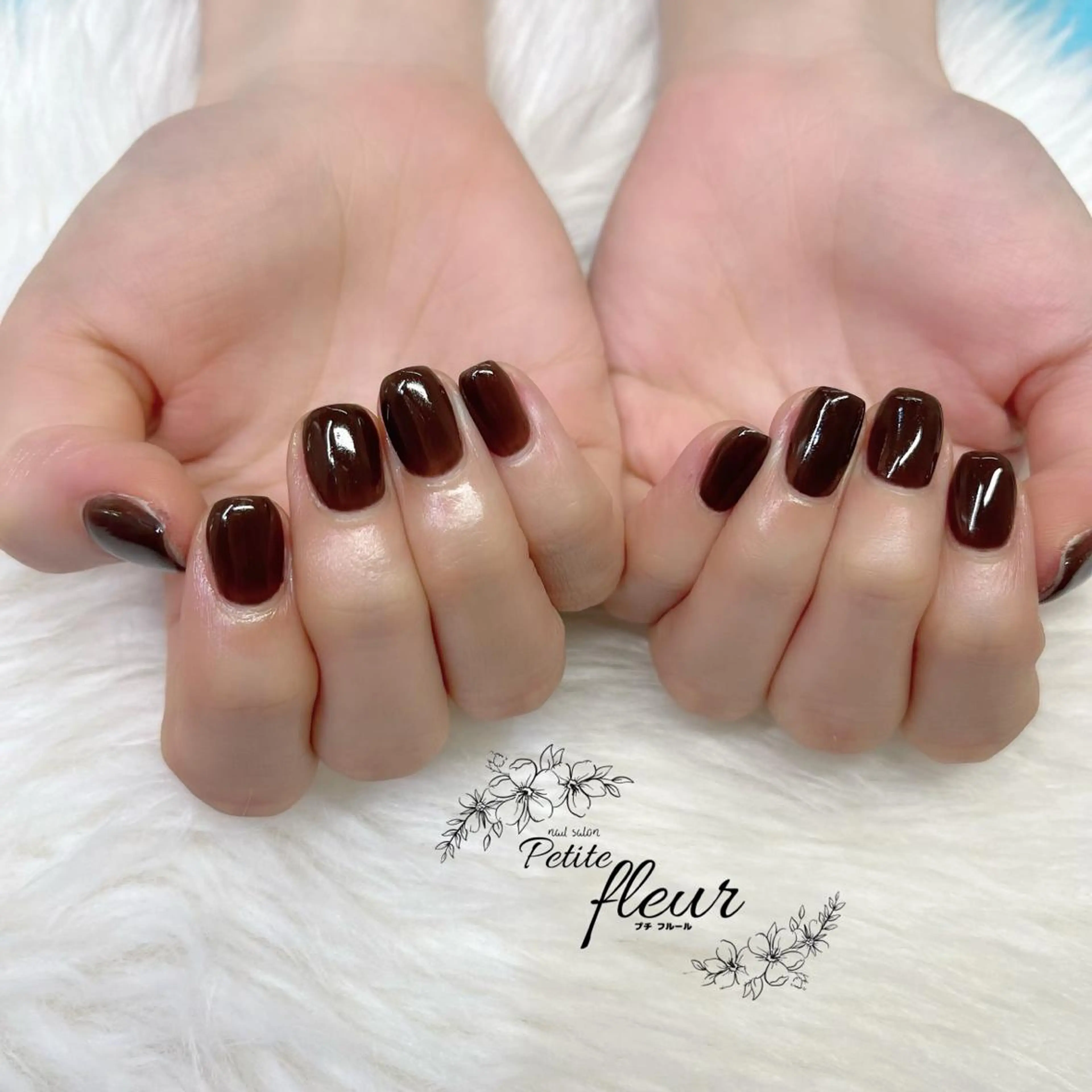 ネイル ブラウン ❁⃘*。Petite fleur❁⃘*りさのネイルデザイン