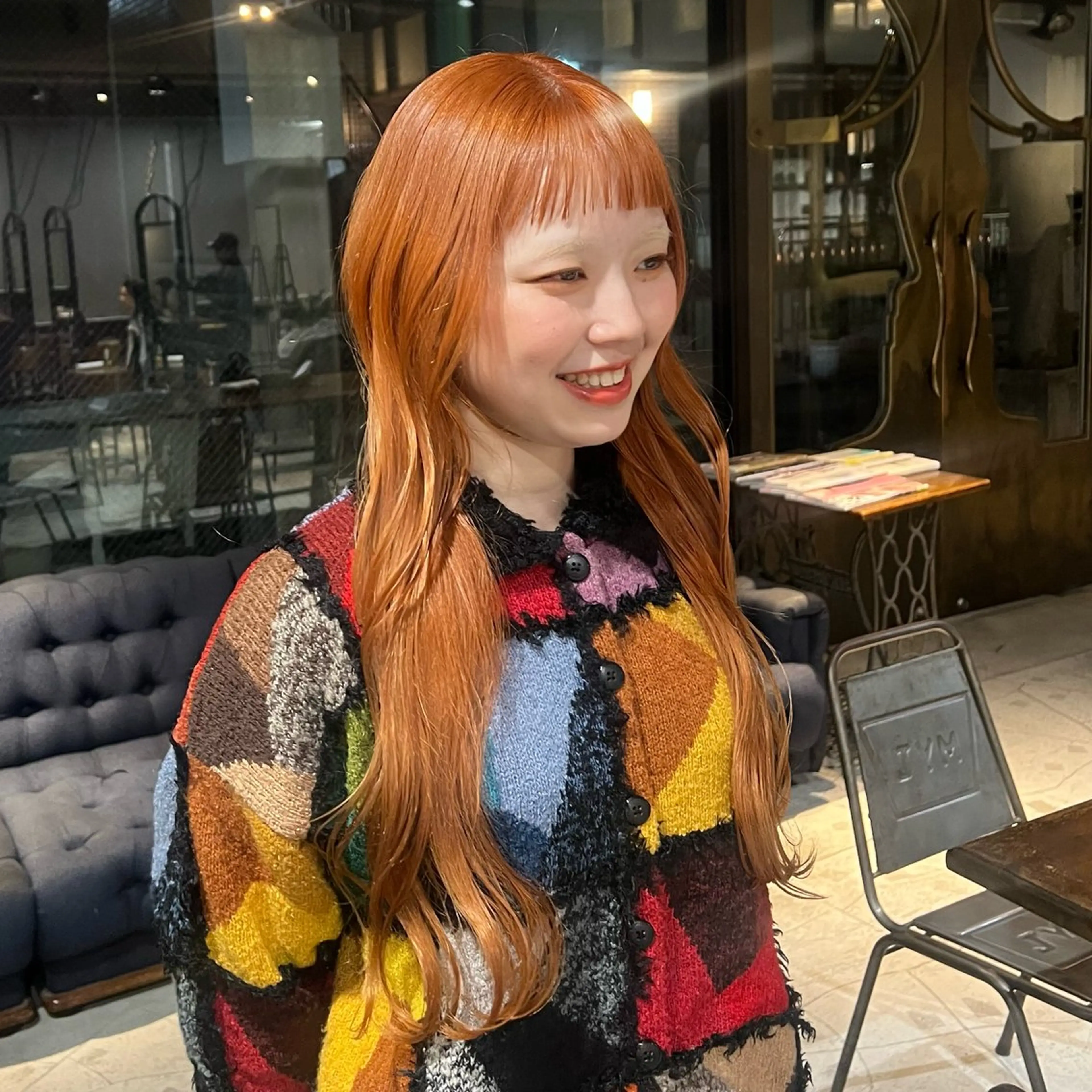 ロング カラー カット ヘアカラー トリートメント 赤みゼロ/透明感 カラー🌿KANTAのヘアスタイル