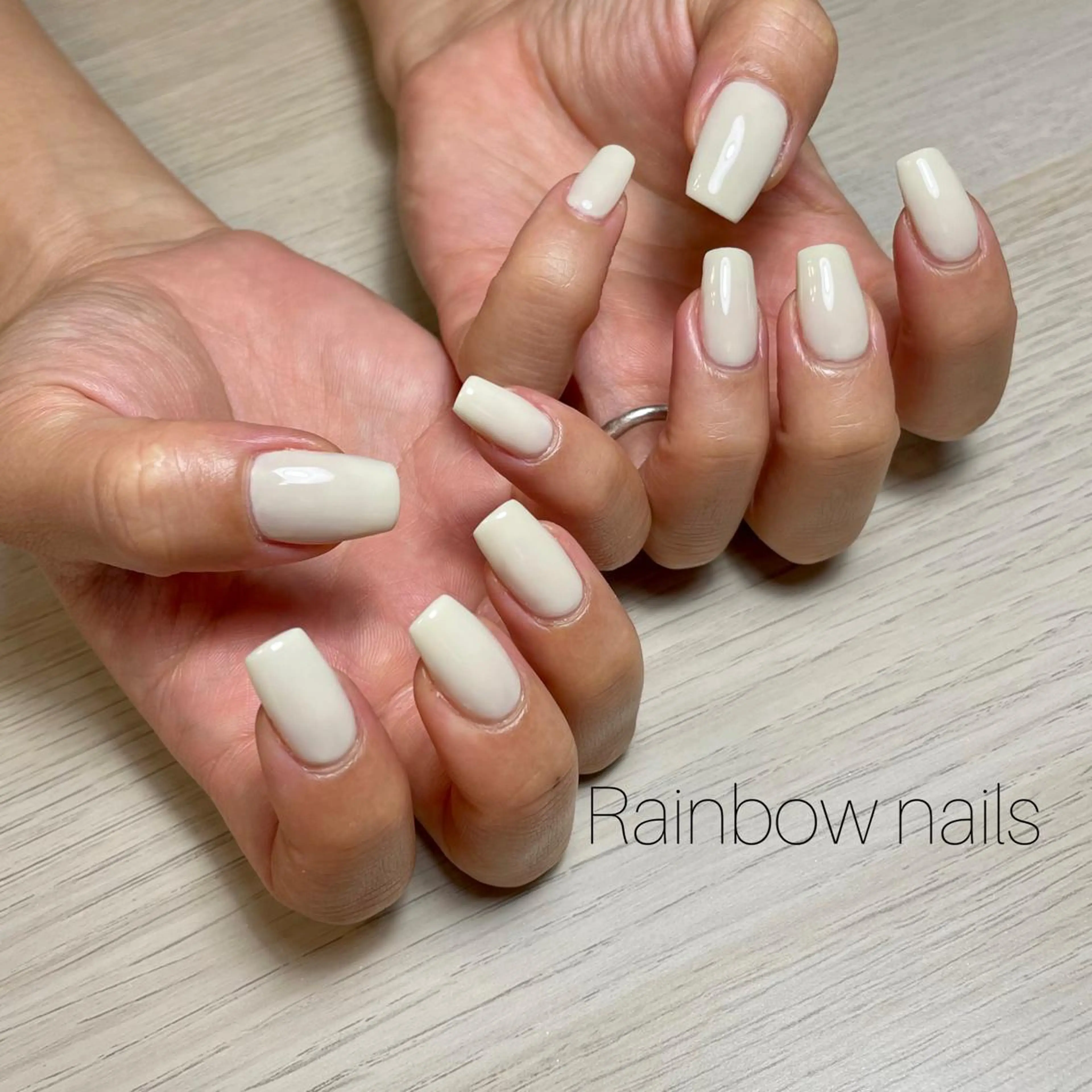 ネイル ワンカラーネイル Rainbow nailsくろちゃんのネイルデザイン