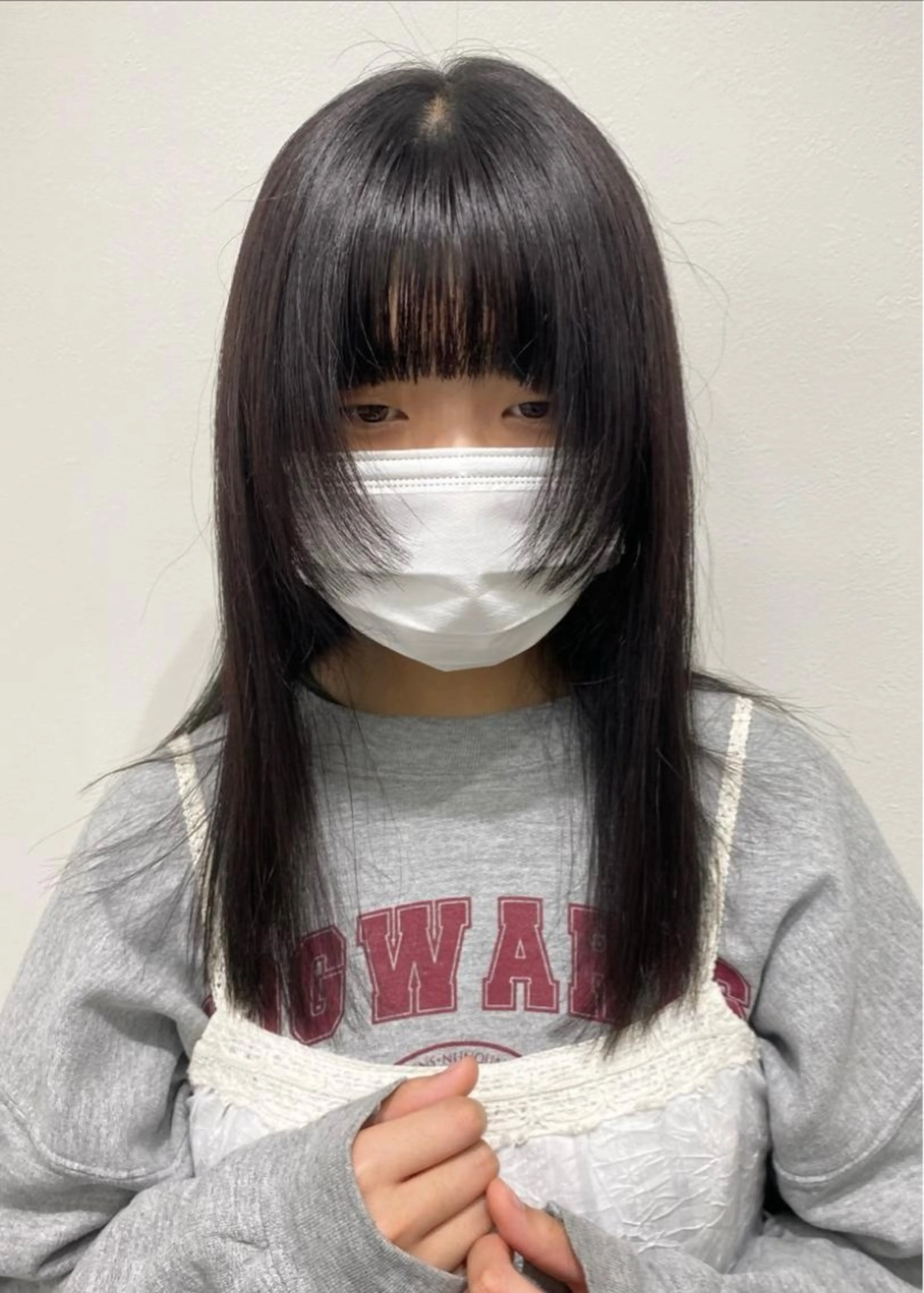 セミロング カラー 顔まわりレイヤー レイヤーカット カット ヘアカラー トリートメント anli所属・tomomi /レイヤーカットのヘアスタイル