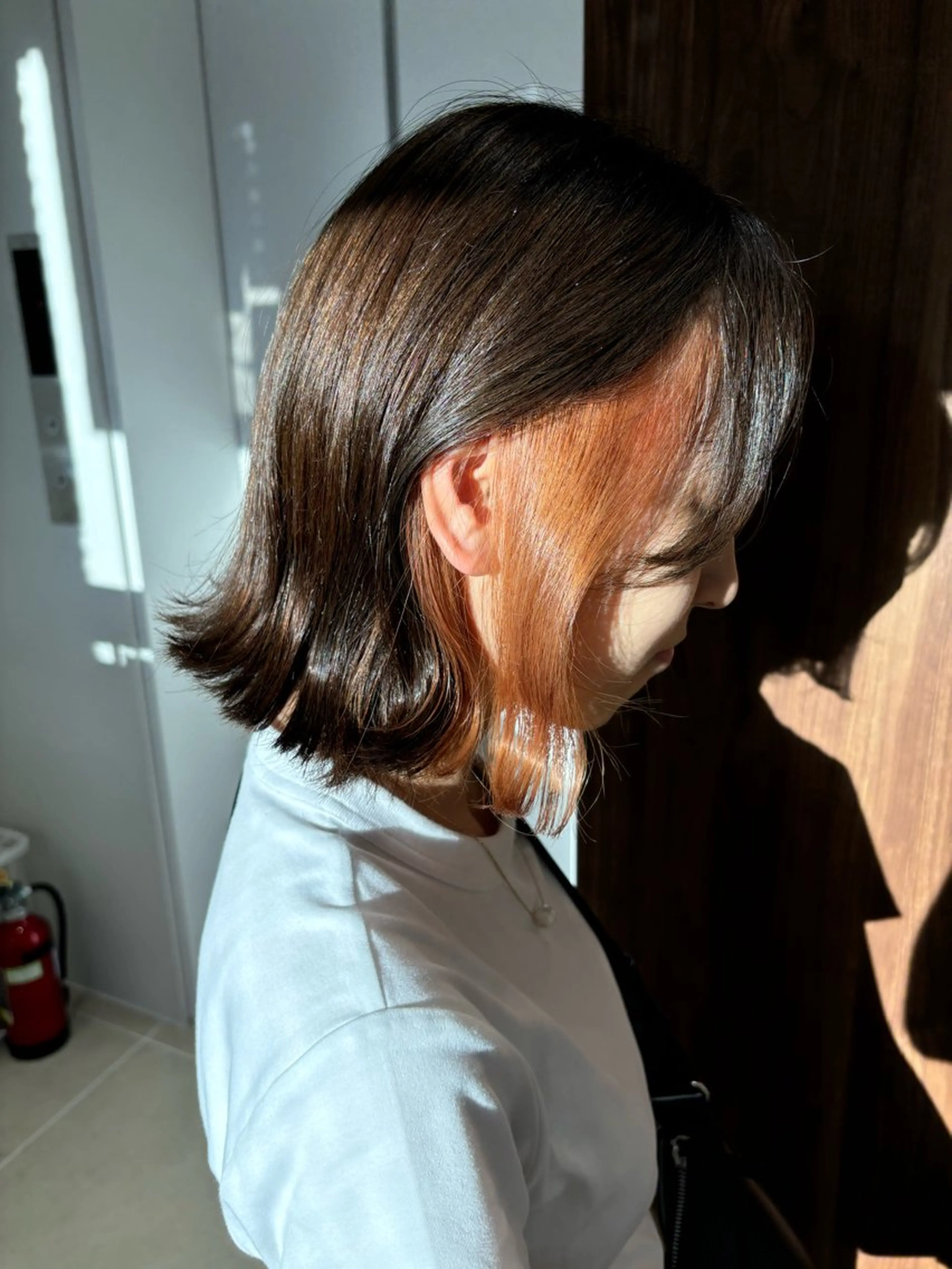 🤍インナーカラー(ブリーチ一回)+透明感フルカラー+トリートメント🍯¥17000の写真