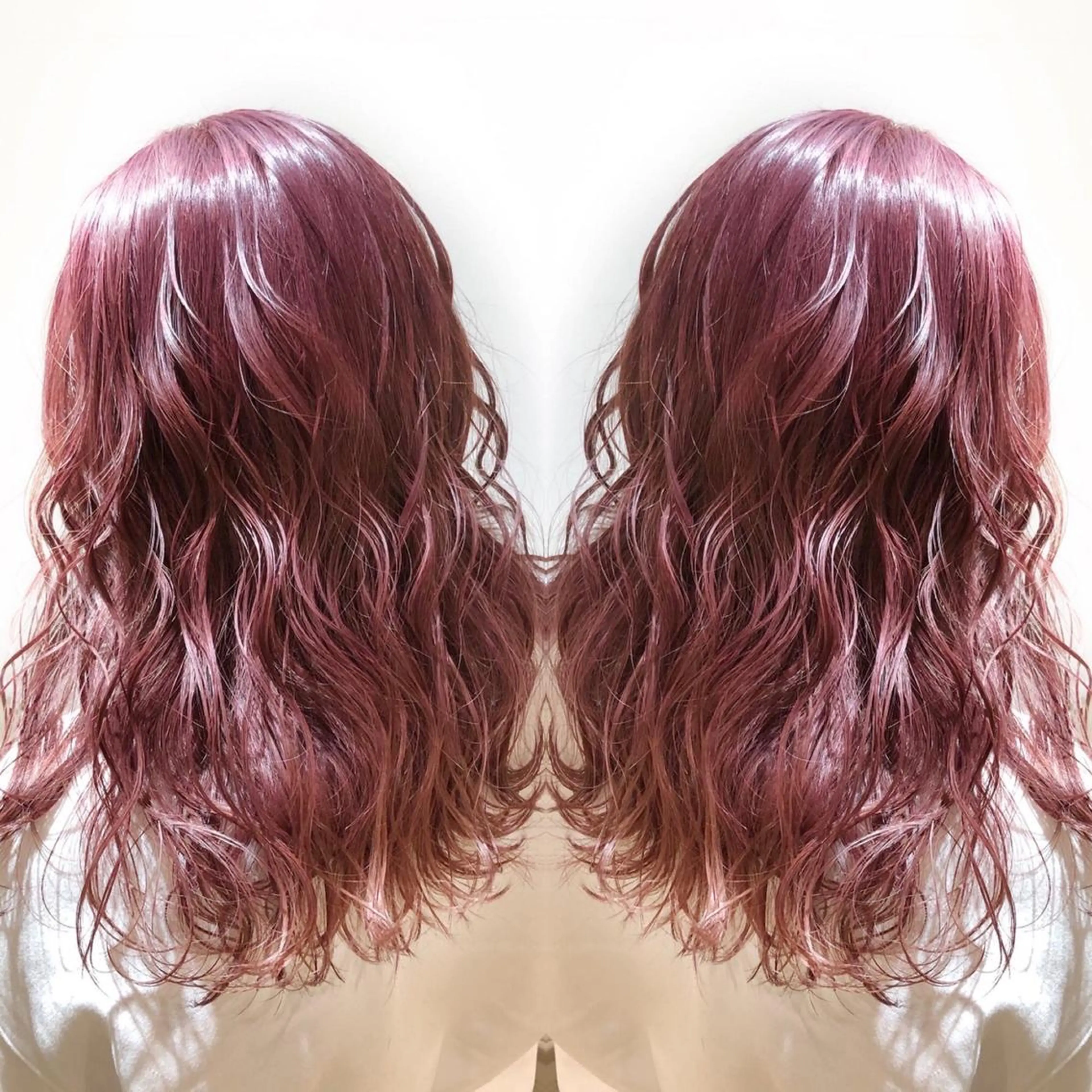 セミロング ピンクラベンダー 卒業式のヘアスタイル トリートメント ご予約 宜しくお願いします！のヘアスタイル