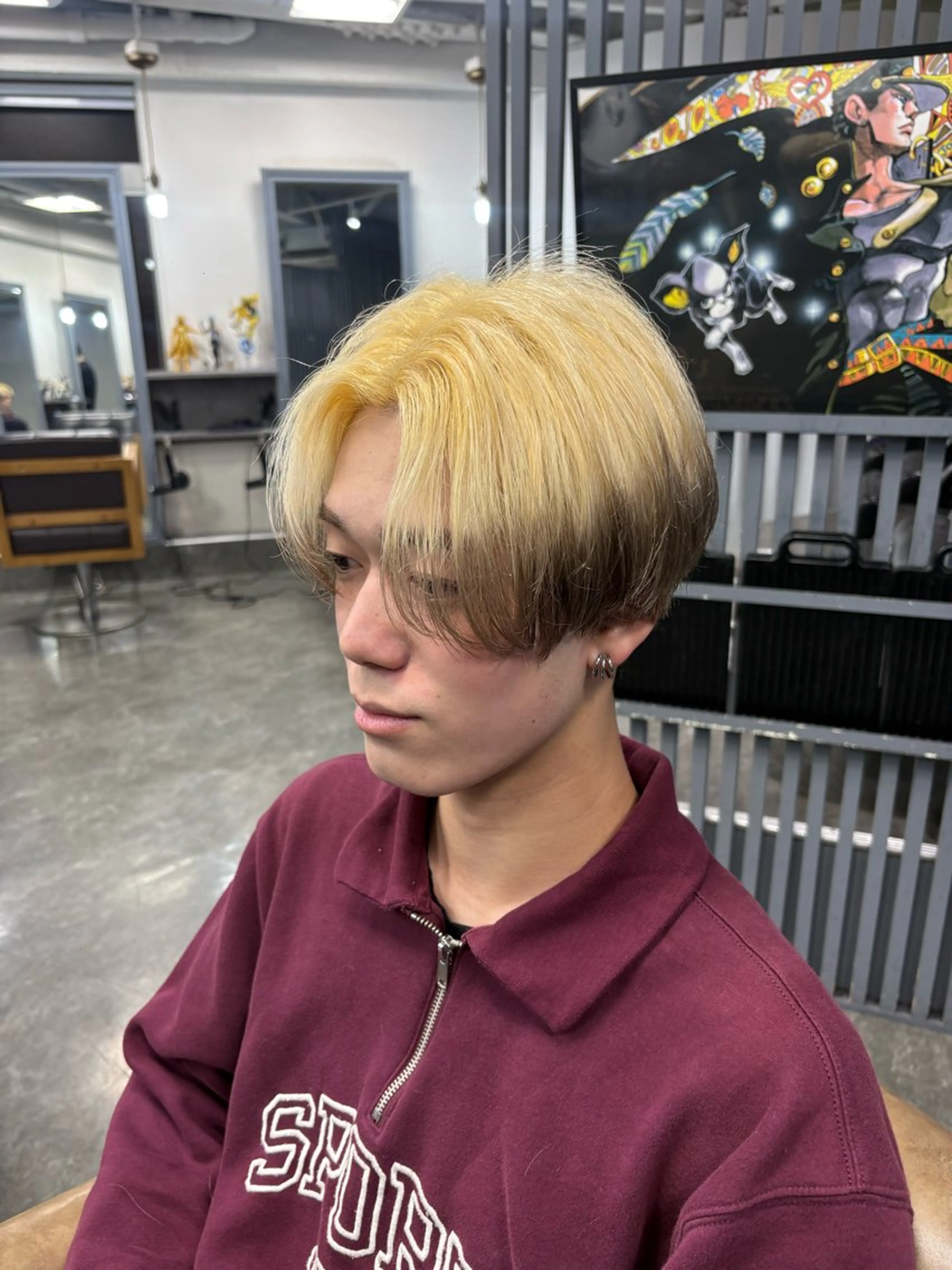 カラー メンズ カット ヘアカラー 梅田/緩めシャドウ/ ニュアンス/フェザーのヘアスタイル