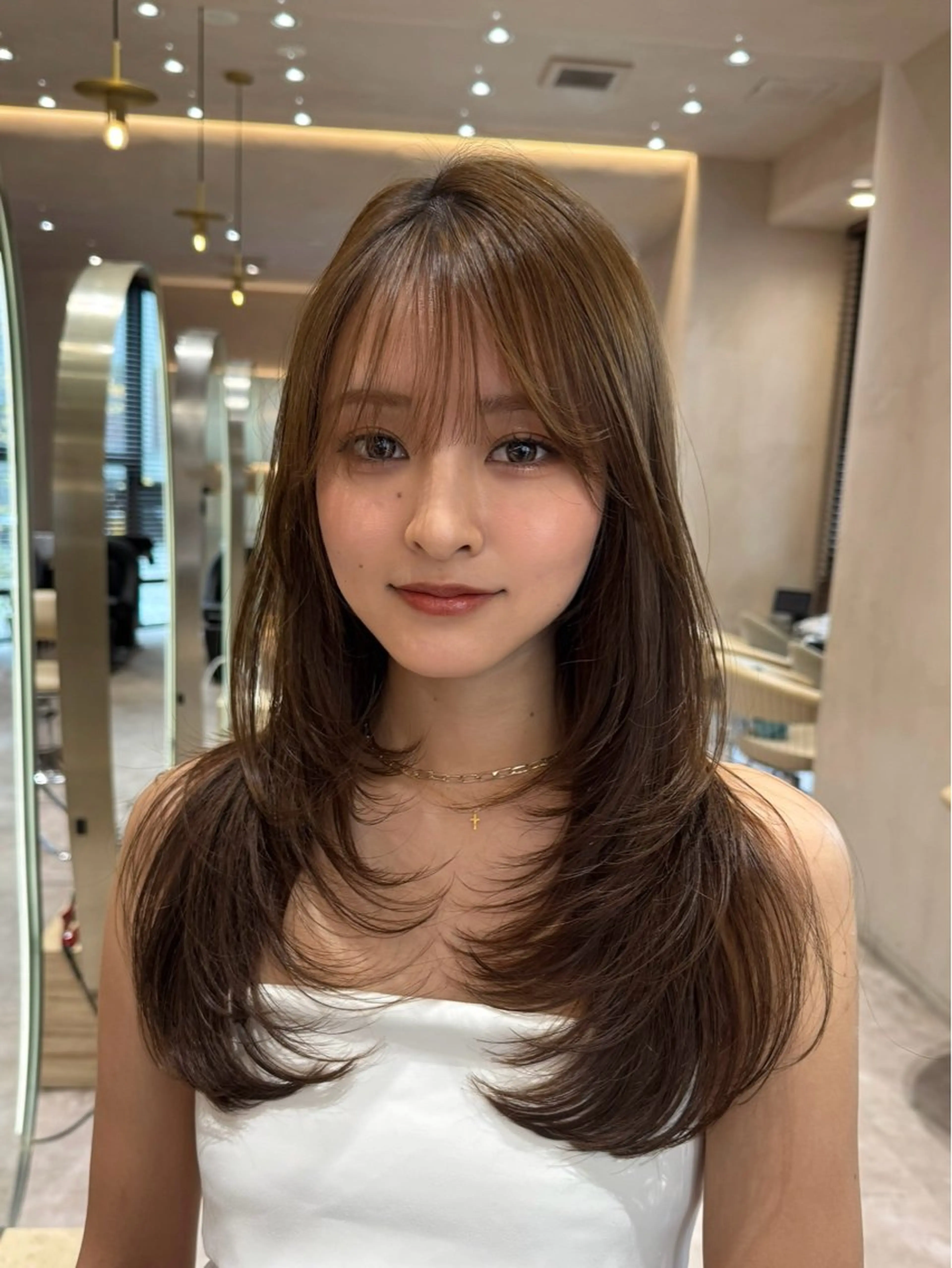 セミロング カラー 韓国風ヘア レイヤーカット 似合わせカット 小顔カット カット ヘアカラー ヘアセット 韓国レイヤー🇰🇷 韓国研修◎渋谷カイトのヘアスタイル