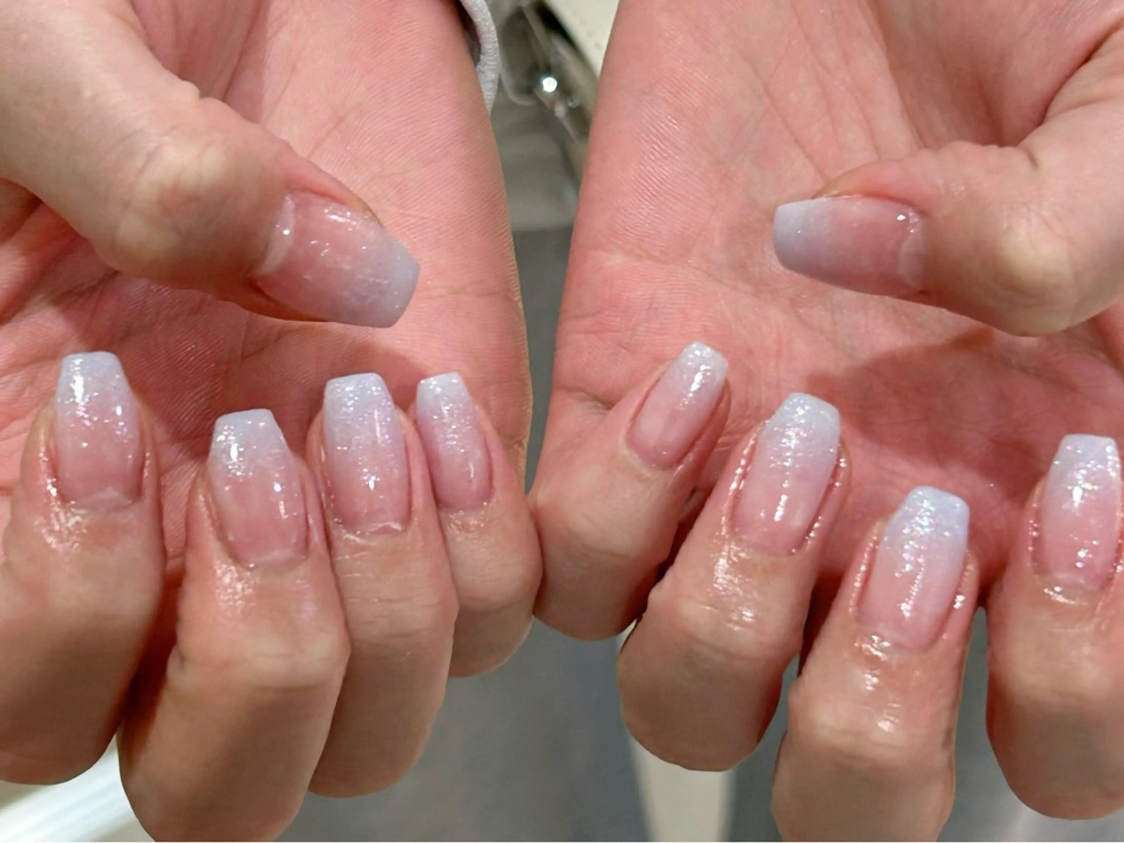 ネイル グラデーション ラメ(グリッター) パープル シンプルネイル Bianca栄店 はるなのネイルデザイン